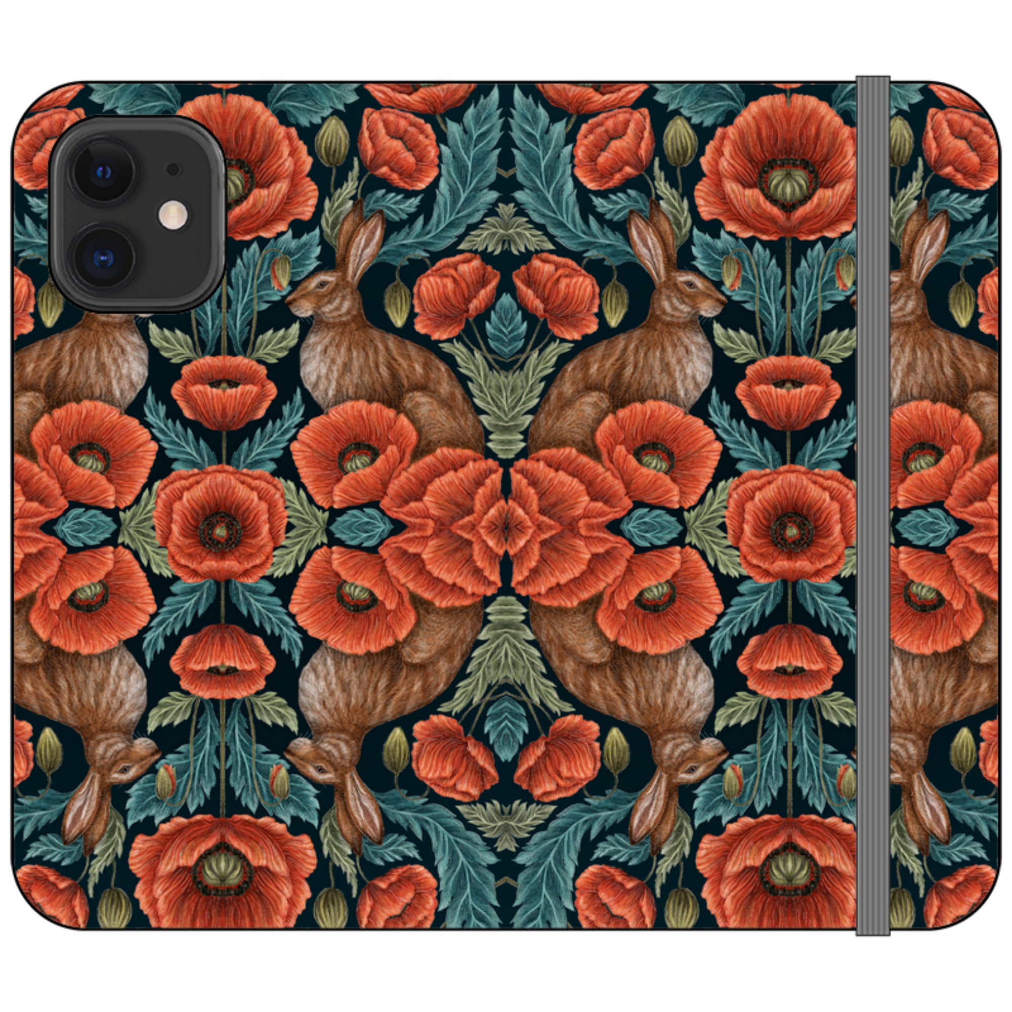 Poppy Red Wallet Case By Catherine Rowe