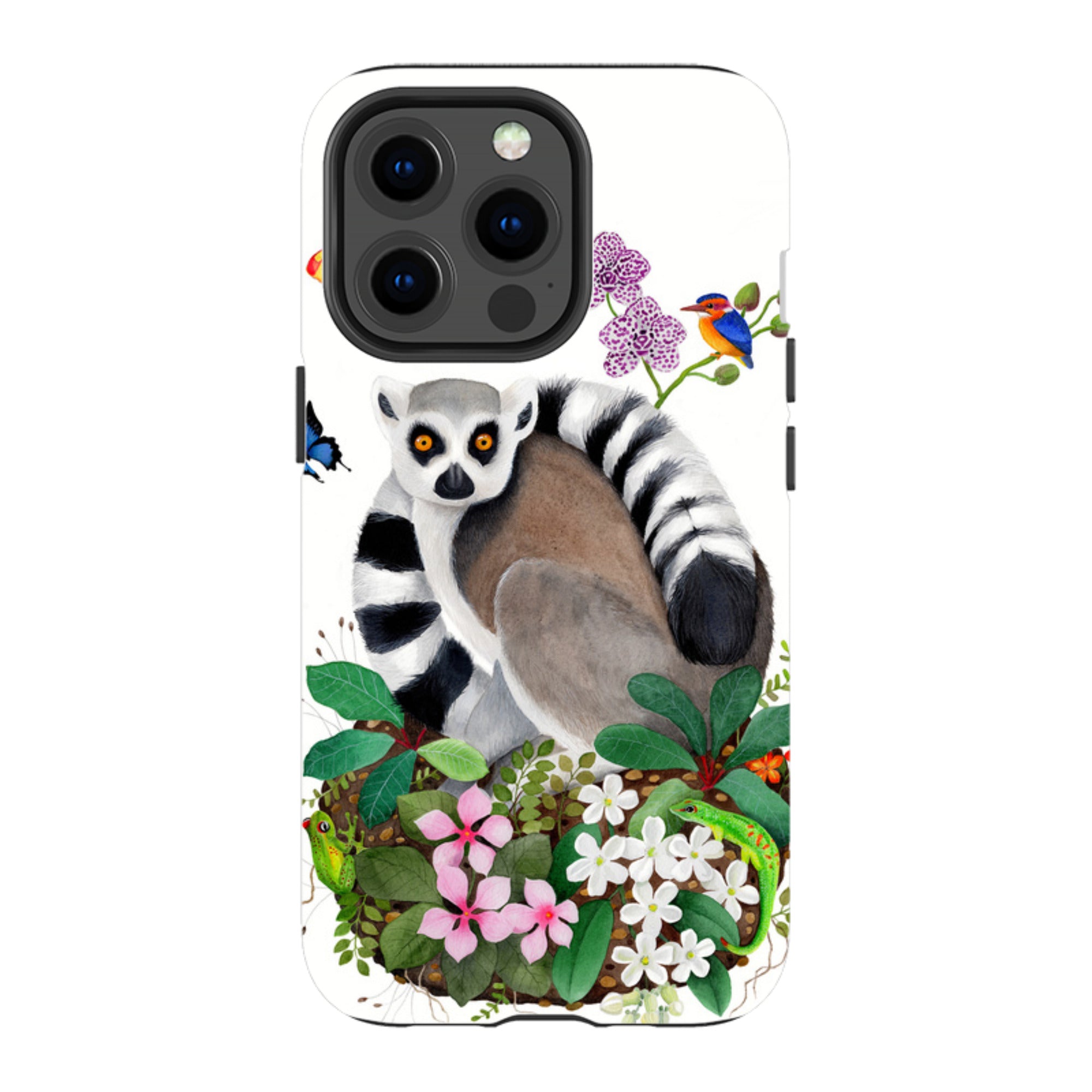 iPhone Tough Case - Madagascar Lemur By Bex Parkin