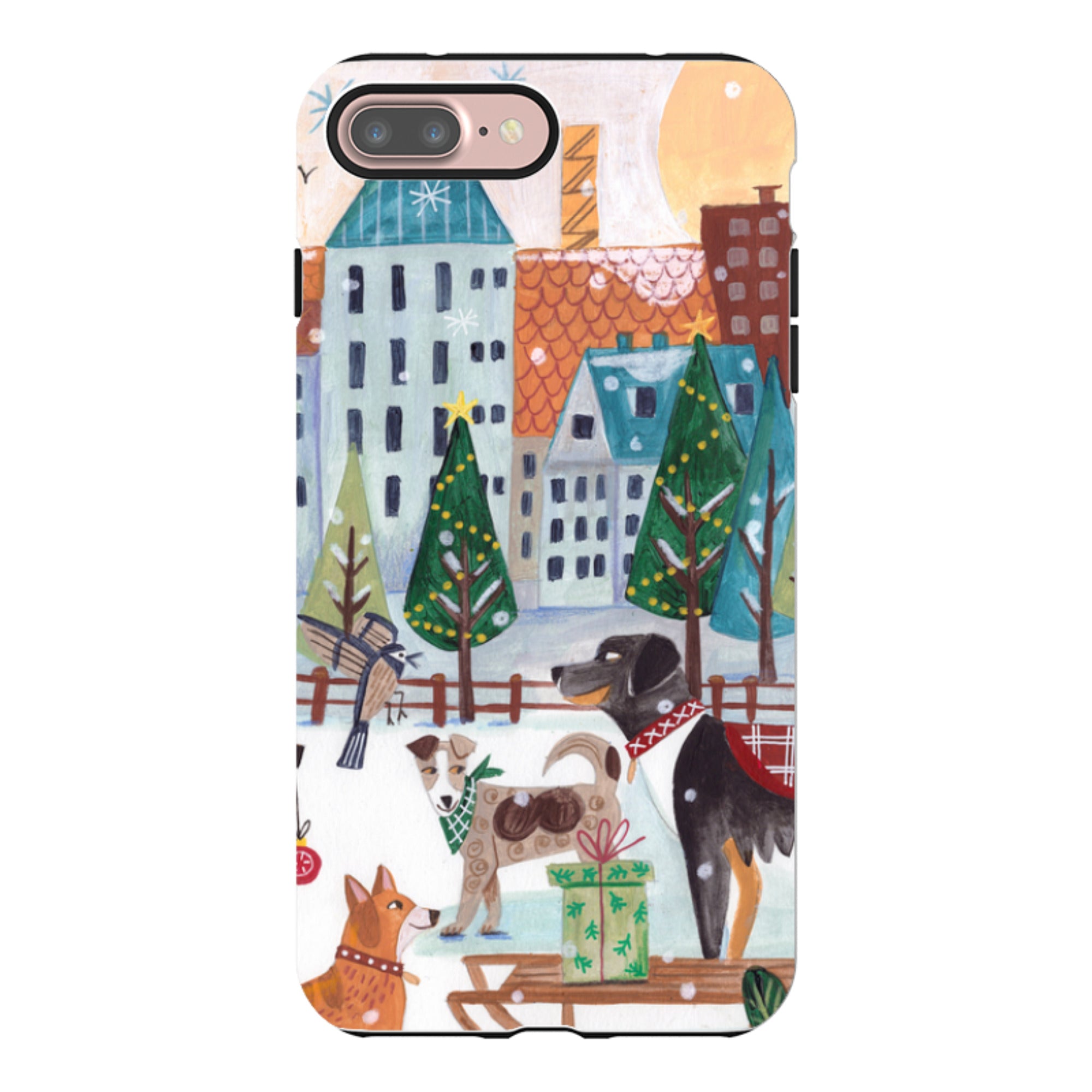 iPhone Tough Case - Christmas Dogs By Caroline Bonne Muller
