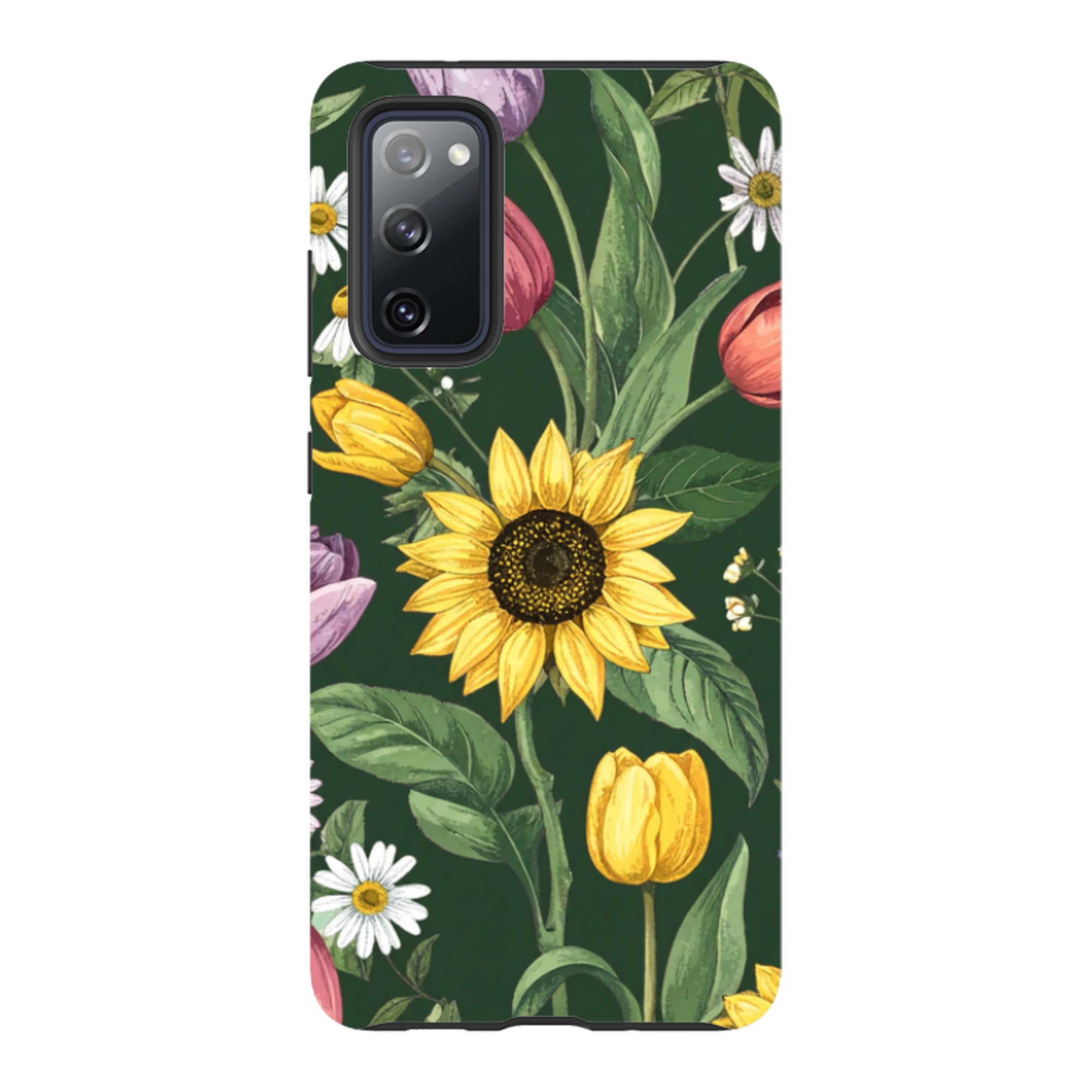 Samsung Tough  Case - Green Sunflowers