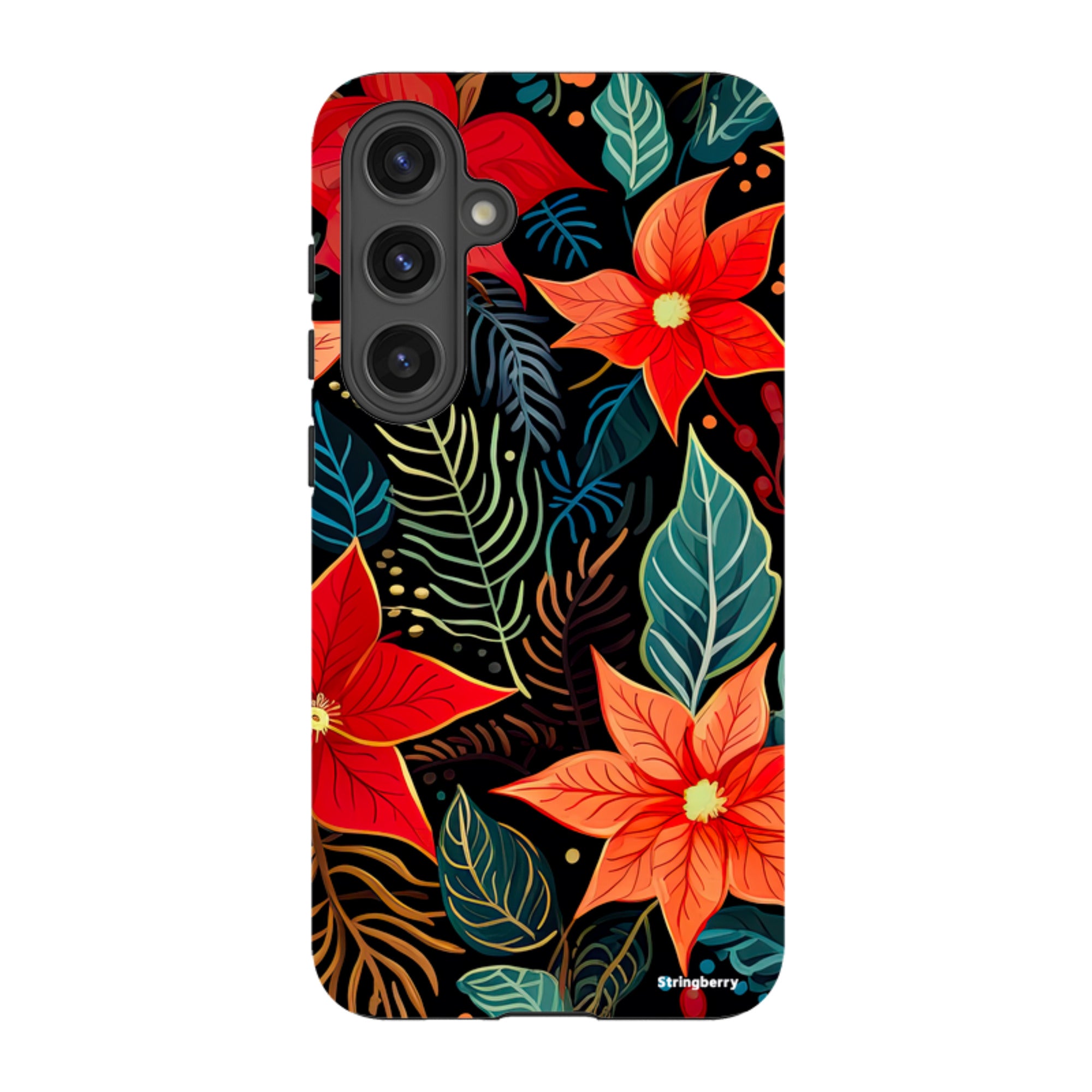 Samsung Tough Case -Red Winter Floral