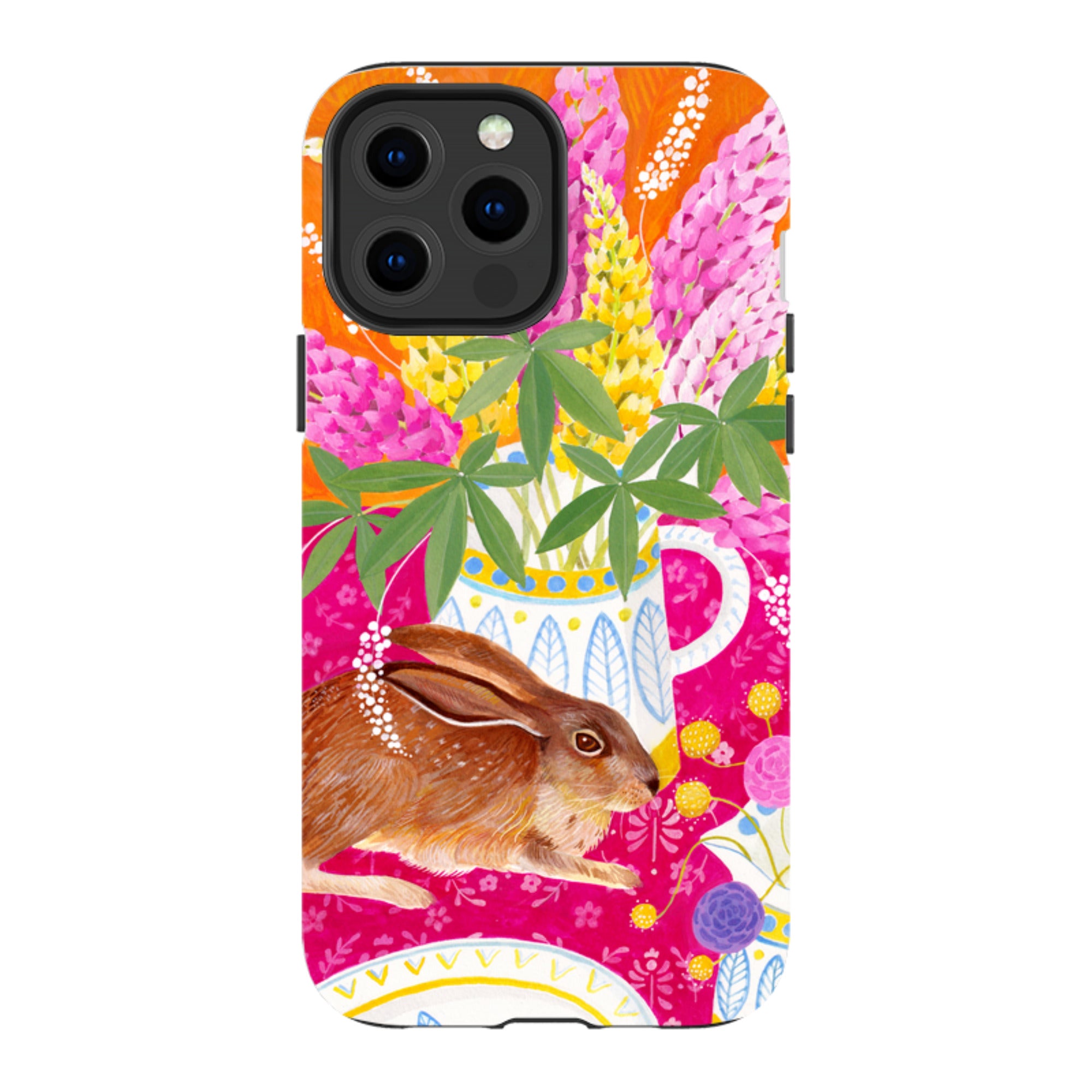 iPhone Tough Case - Rabbit Lupins By Bex Parkin