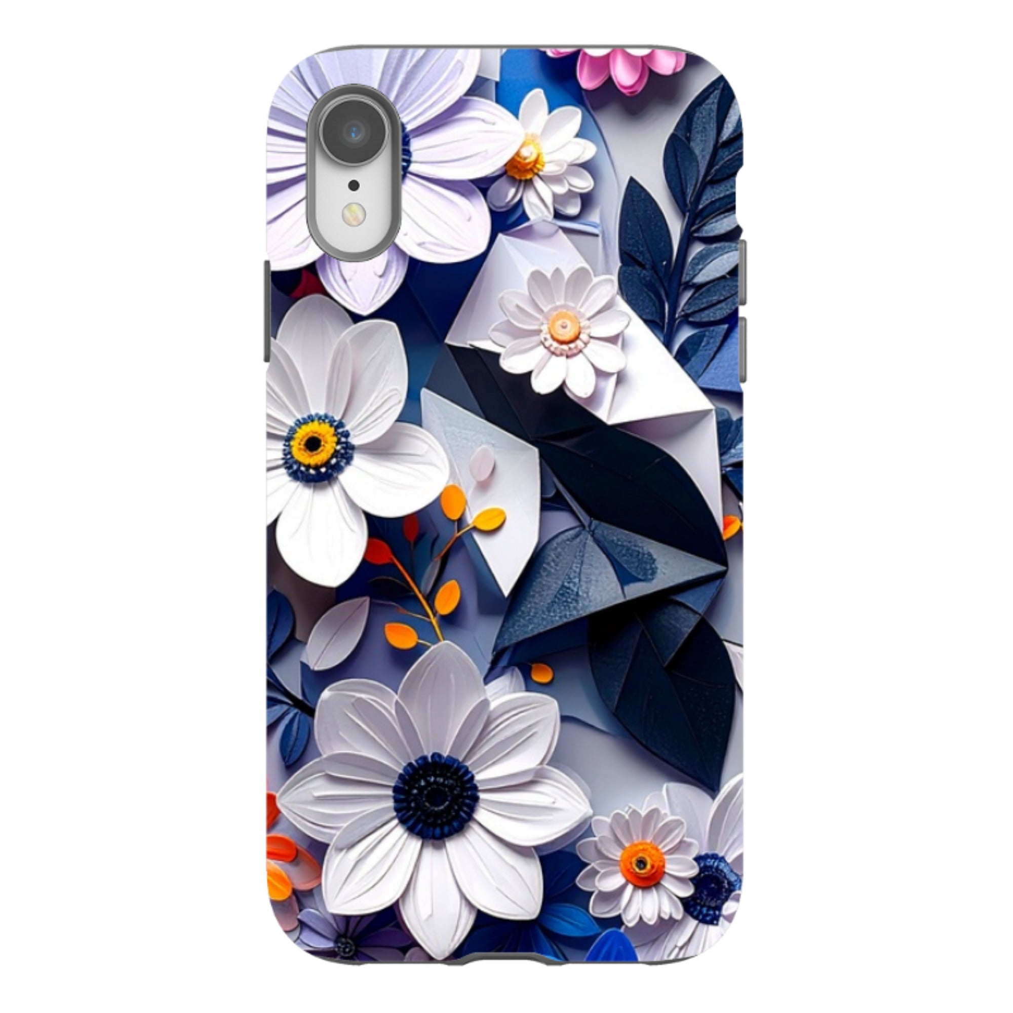 iPhone Tough Case - Summer Blue Florals