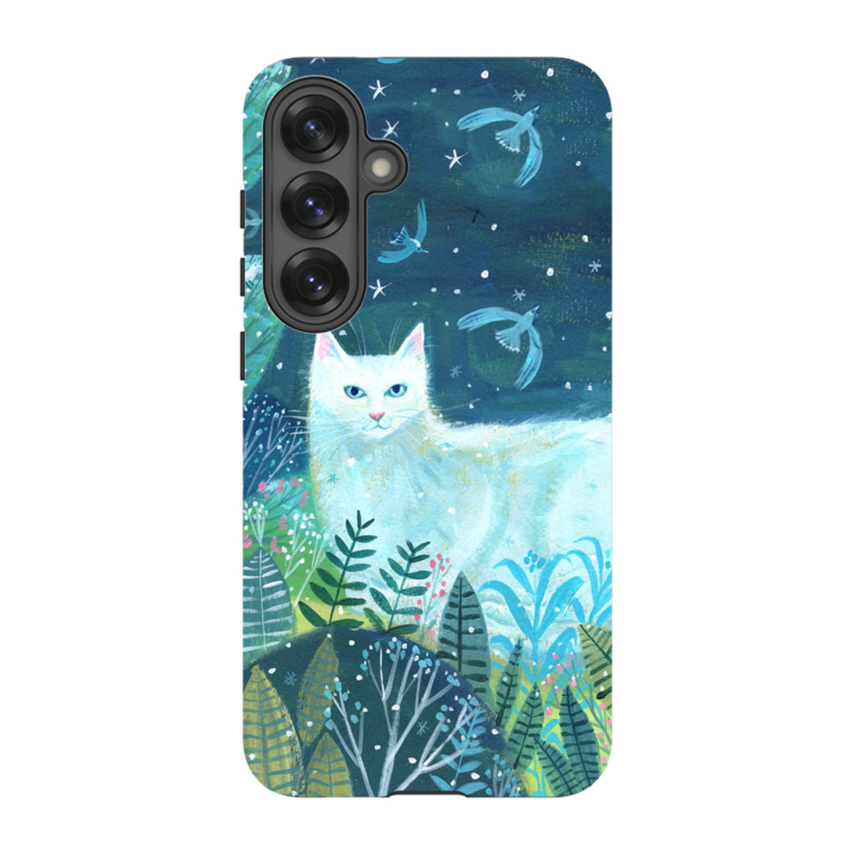 Samsung Tough Case - White Cat By Mary Stubberfield