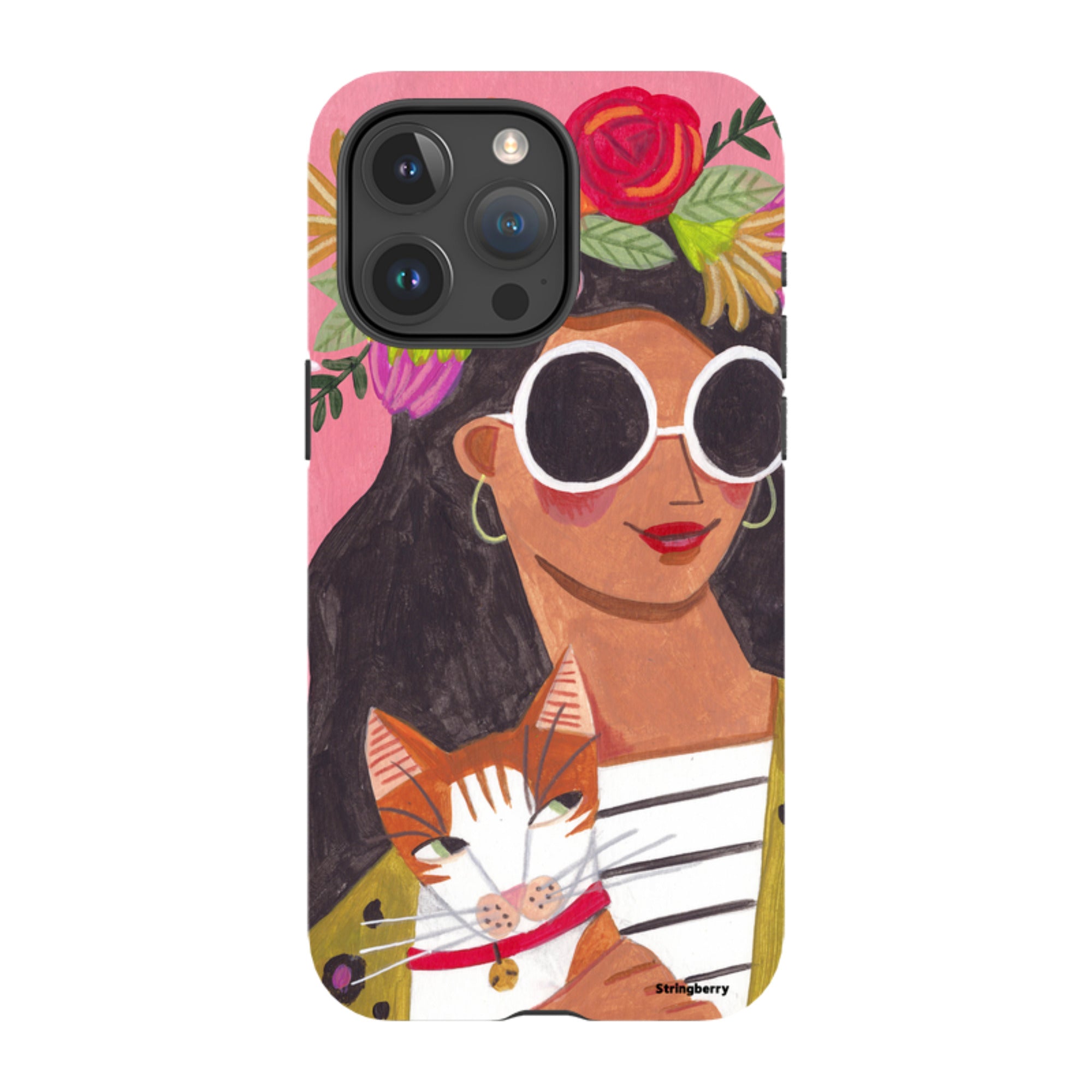 iPhone Tough Case - Woman & Cat By Caroline Bonne Muller