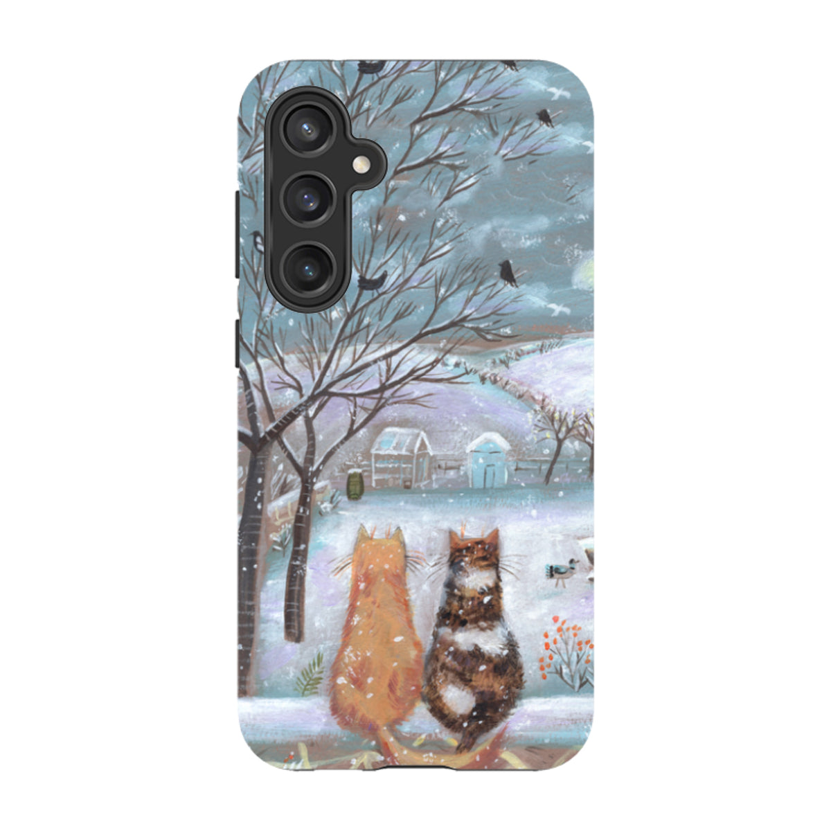Samsung Tough Case - Winter Cottage Cats By Mary Stubberfield
