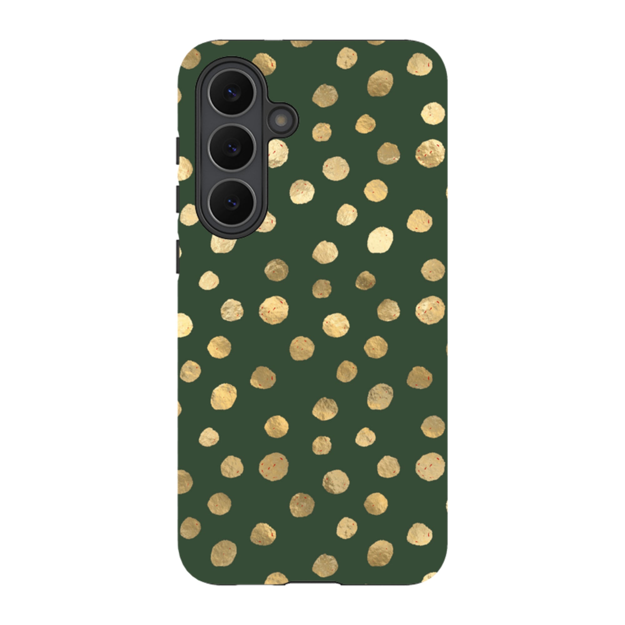 Samsung Tough Case - Green and Gold Dots