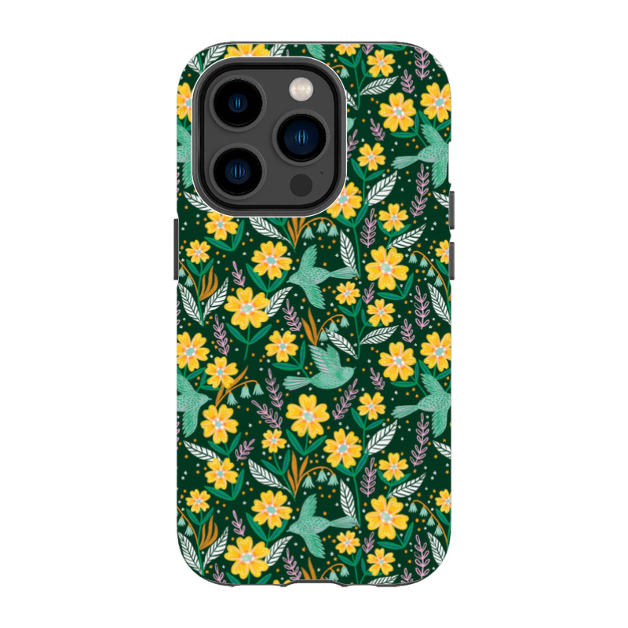 iPhone Tough Case - Sweet Birds Green By Lee Foster Wilson