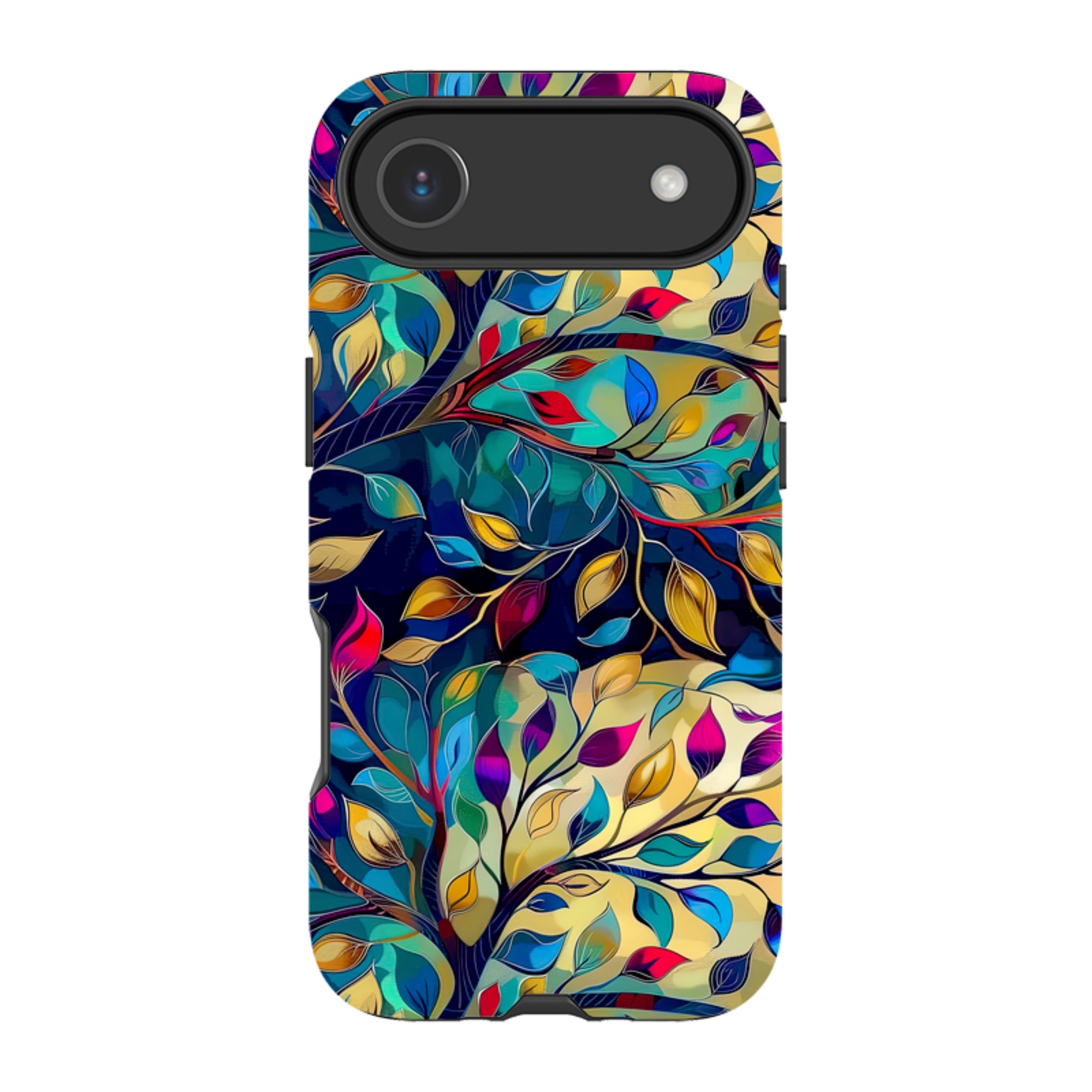 iPhone MagSafe Tough Case - Teal Leaves