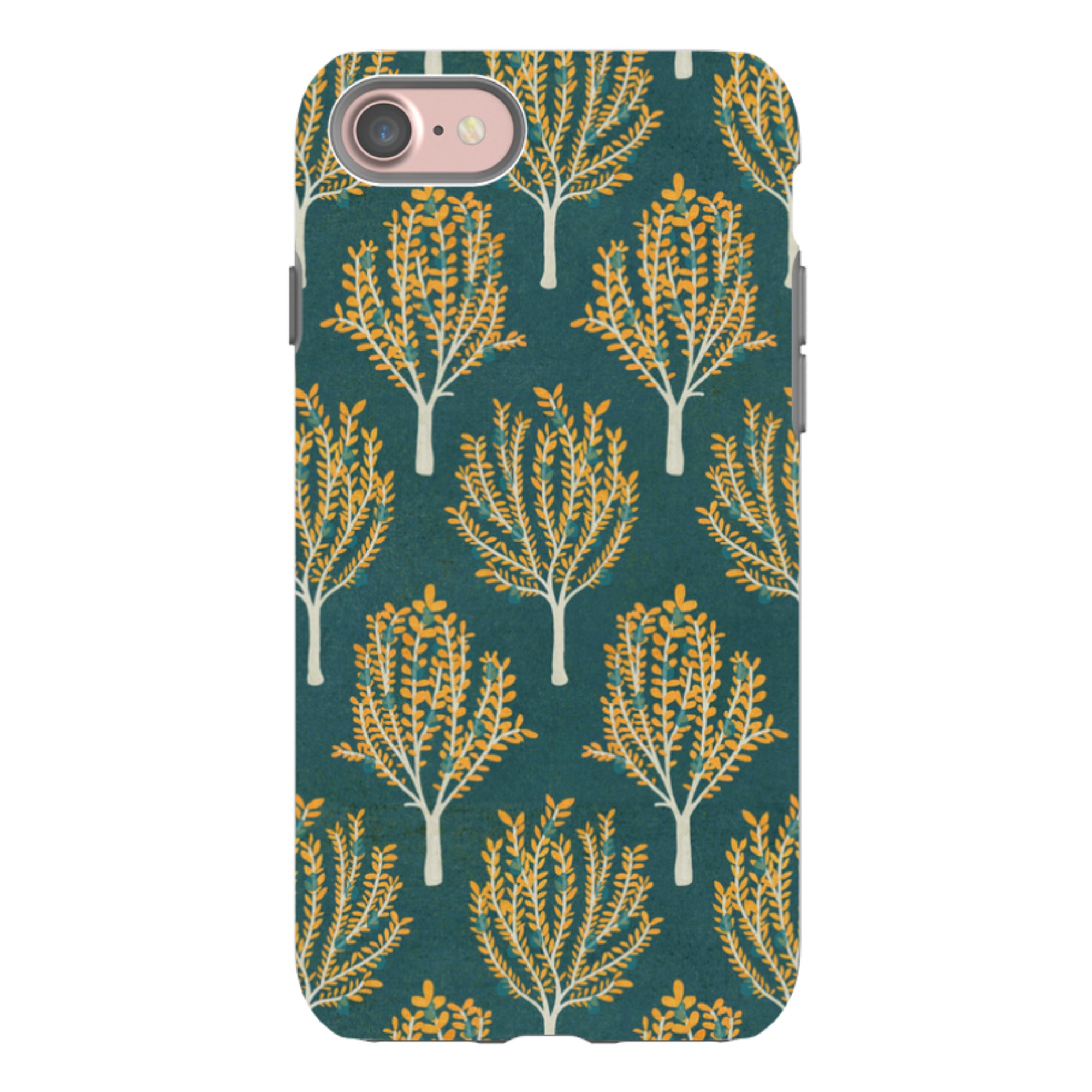 iPhone Tough Case - Pear Trees Teal By Katherine Quinn