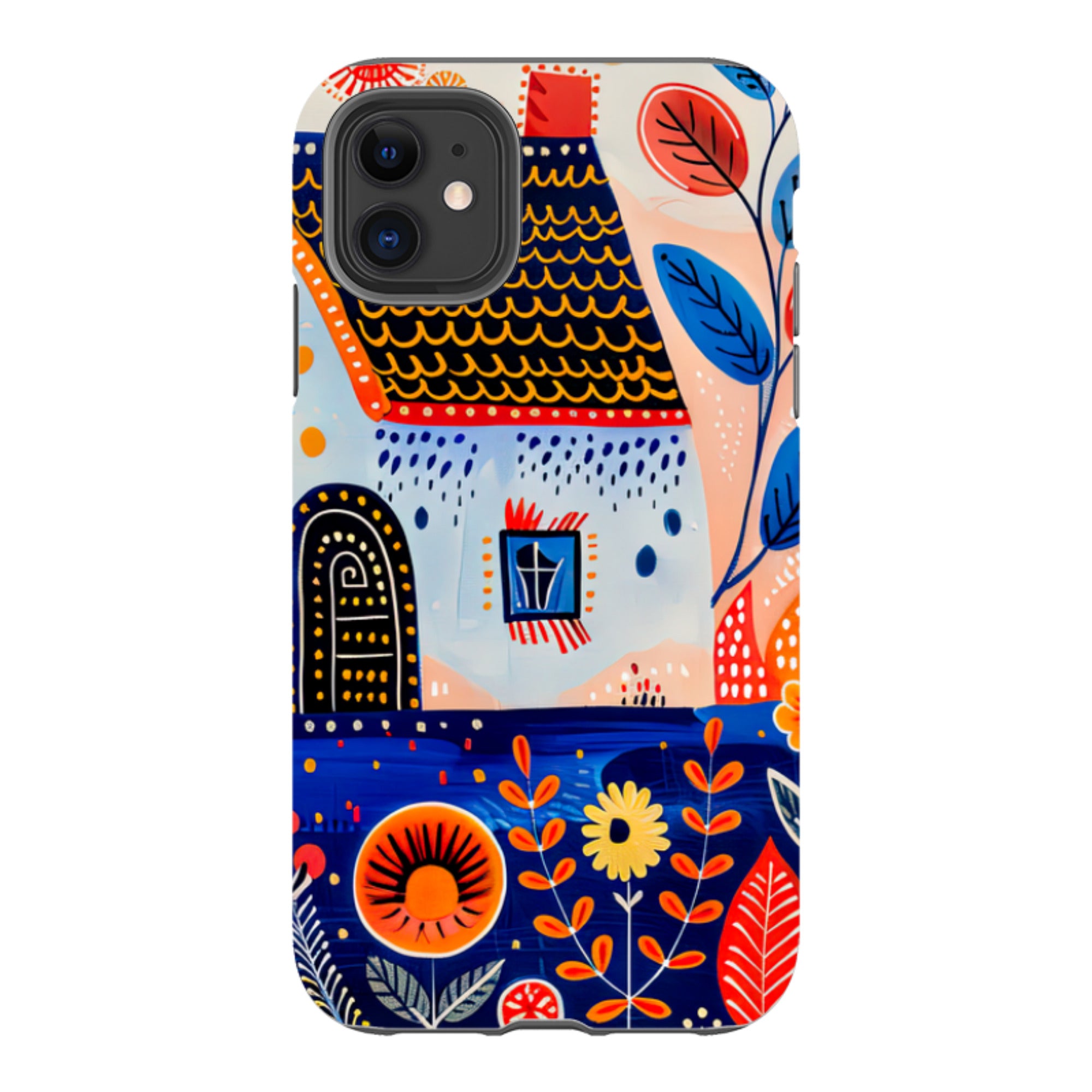 iPhone Case - Folk Art House VIII