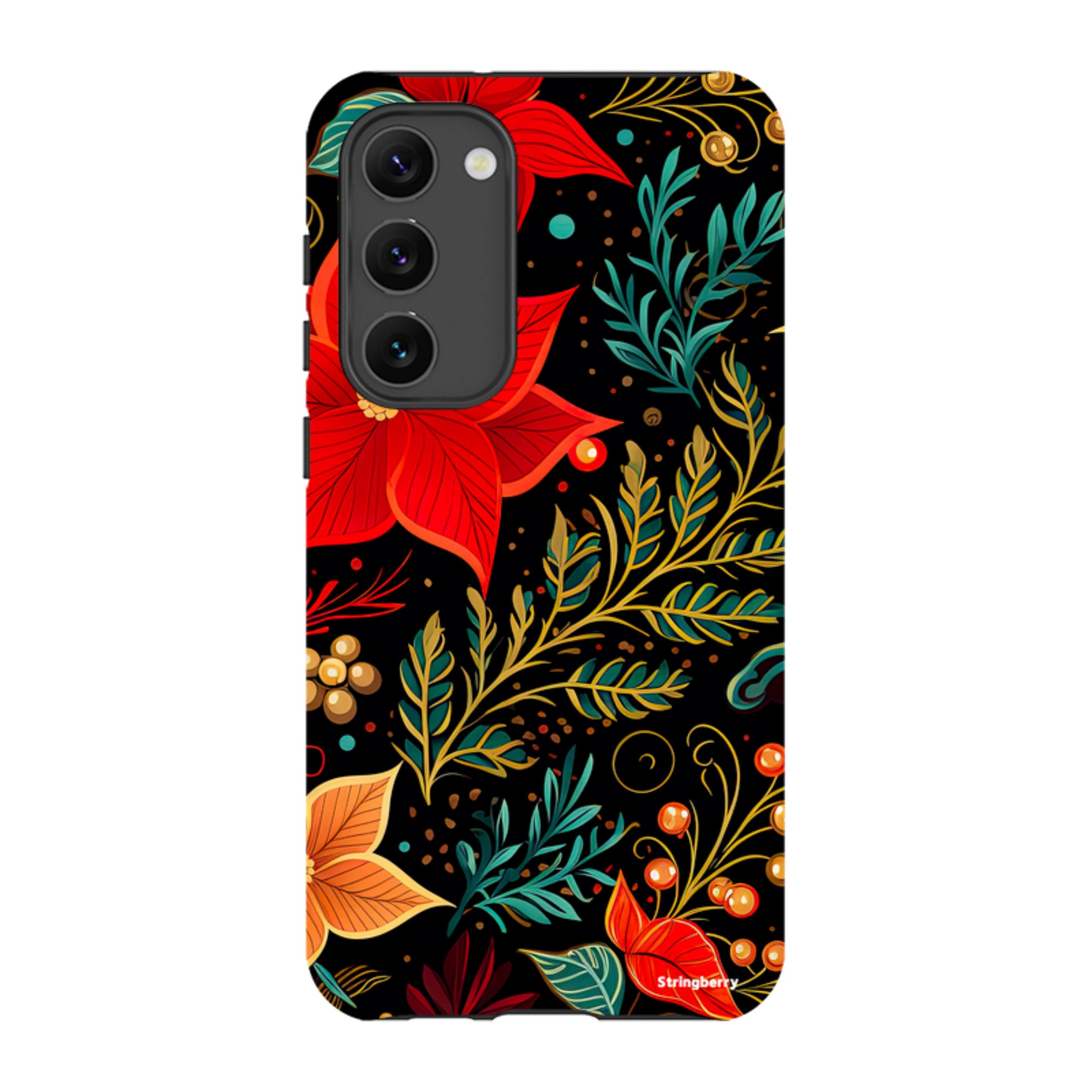 Samsung Tough Case -Red Winter Floral II