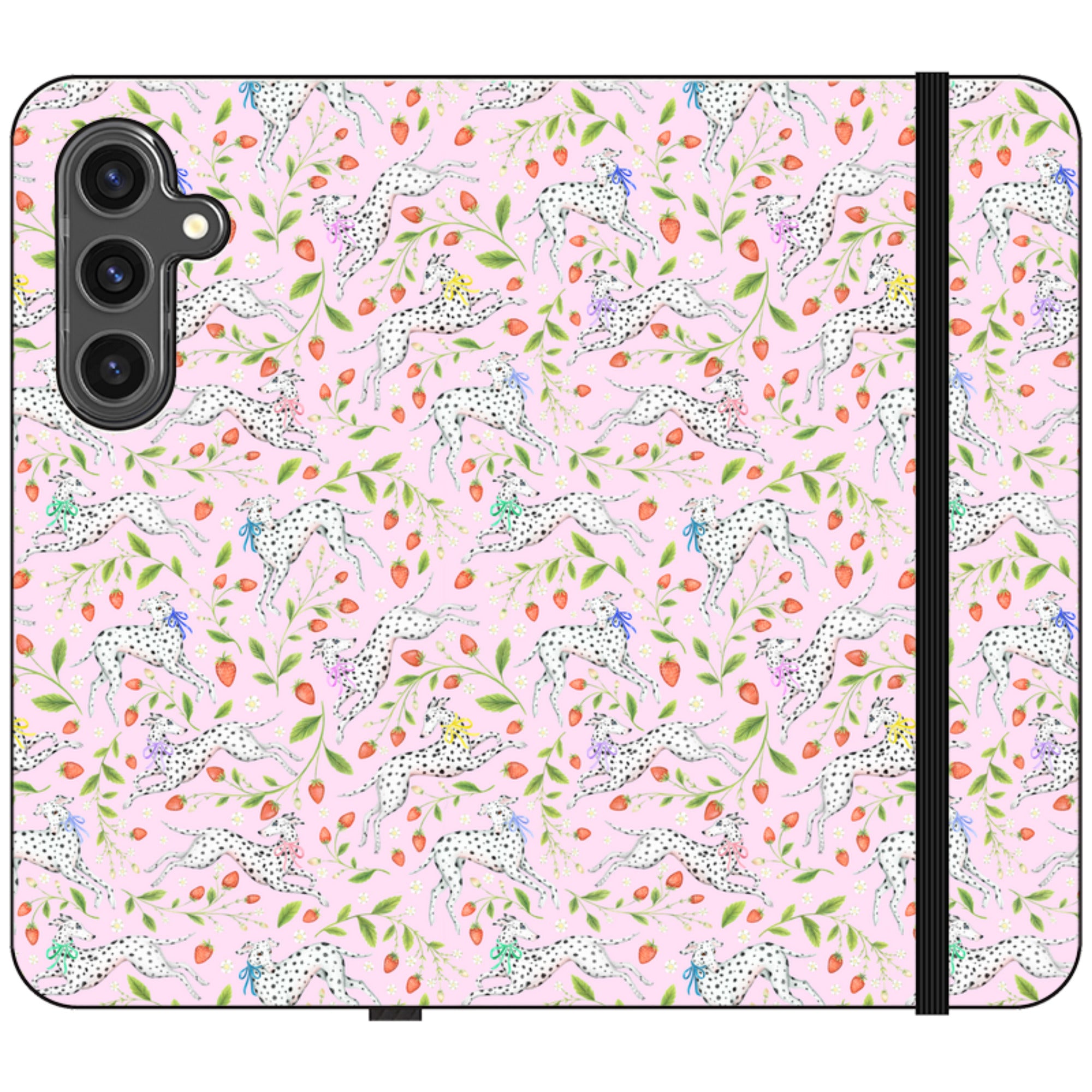 Spots and Strawbs Wallet Case By Catherine Rowe