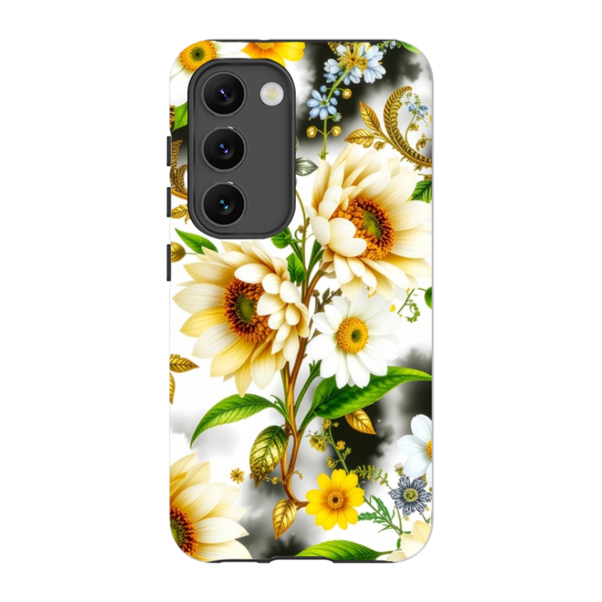 Samsung Tough  Case - Gold Flowers