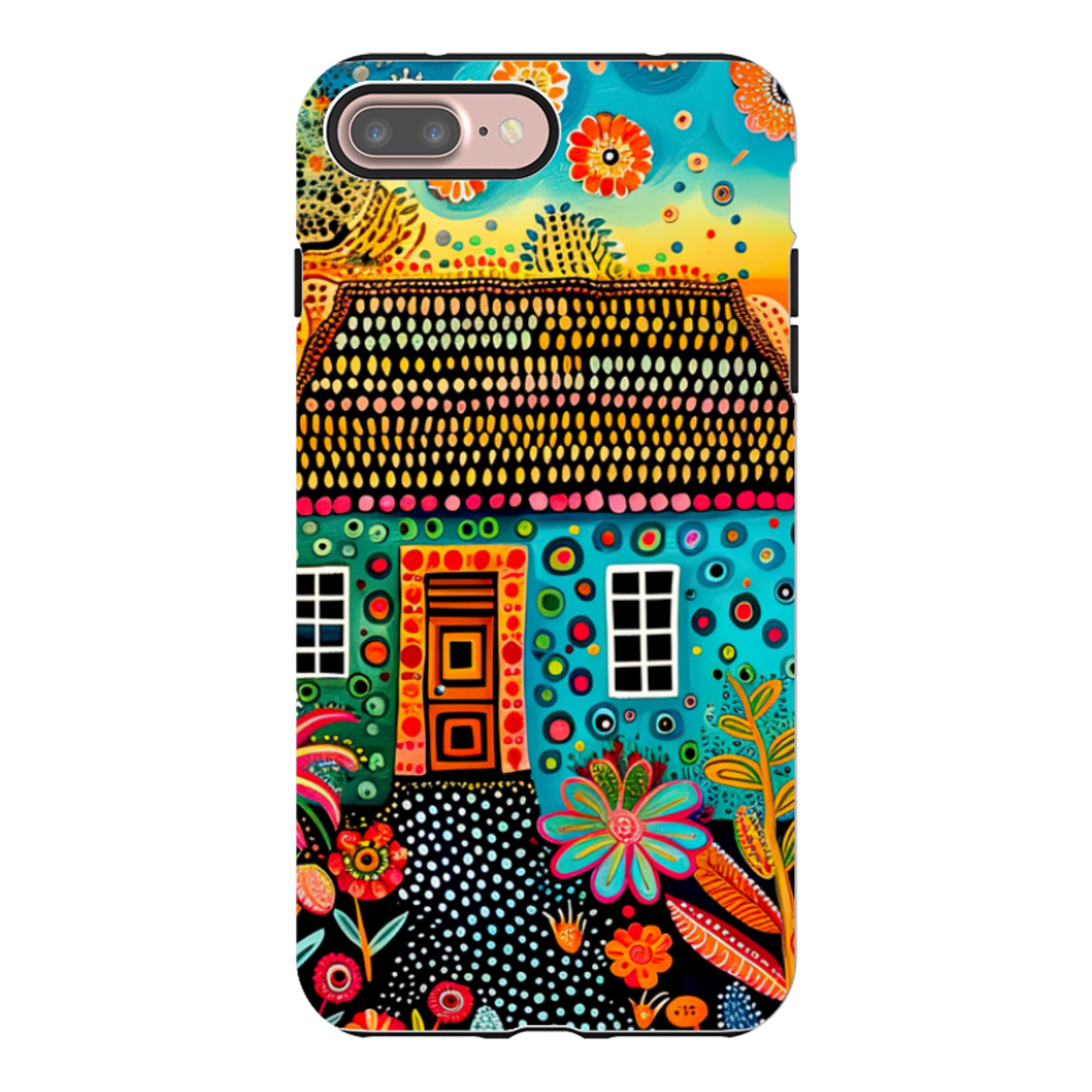 iPhone Case - Folk Art House VII
