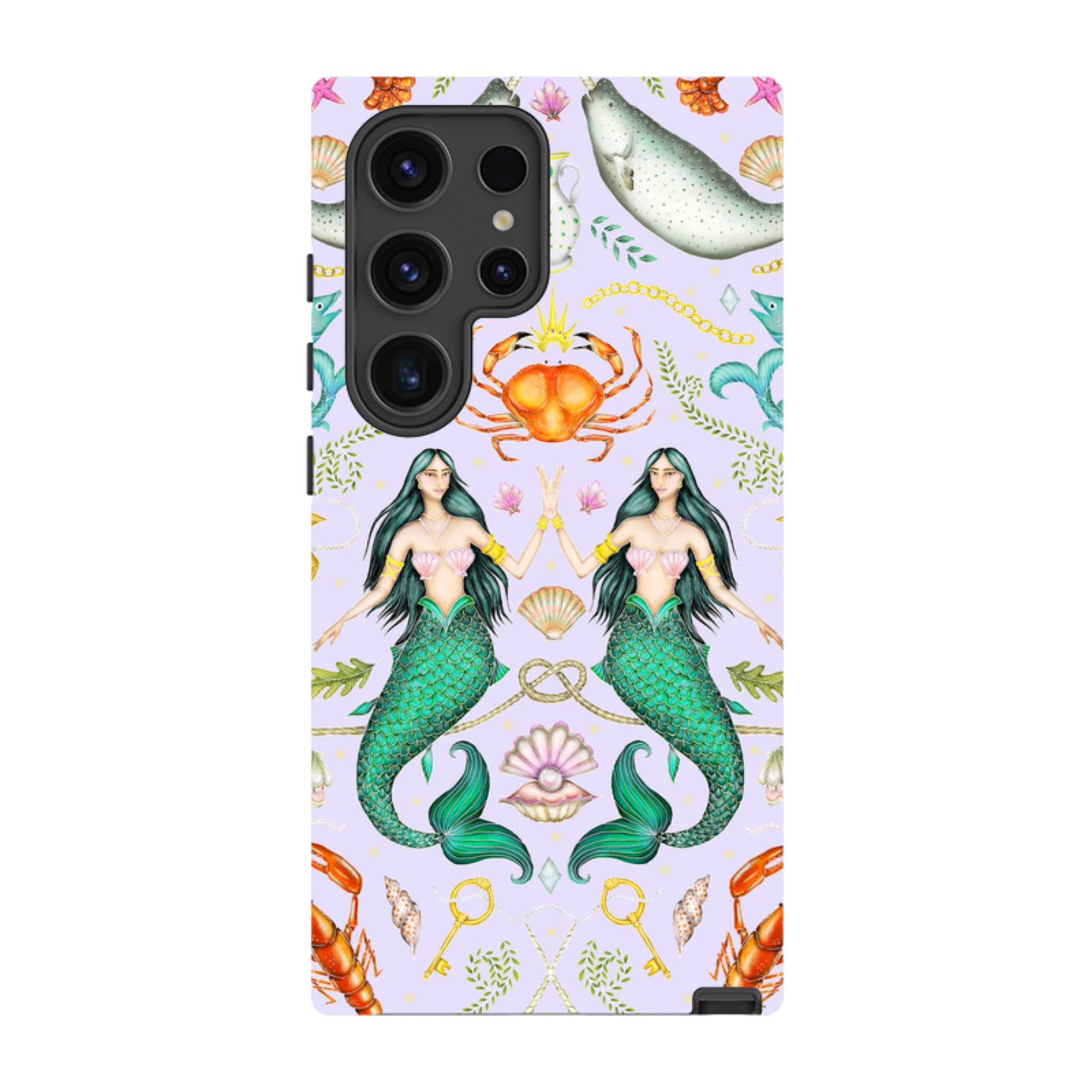 Samsung Tough Case - Tritons Treasure Lilac By Catherine Rowe