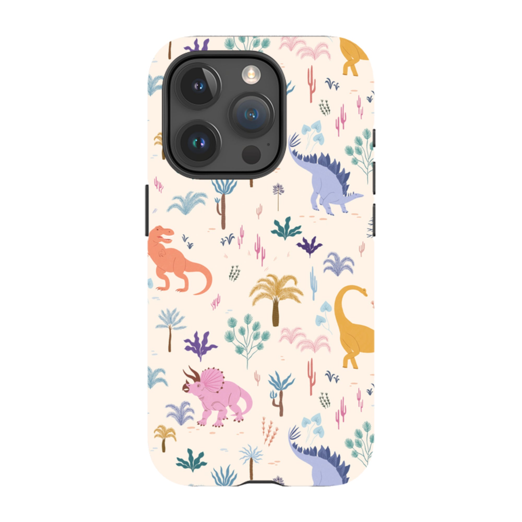 iPhone Tough Case - Dinosaur Pattern Light By Meghann Rader