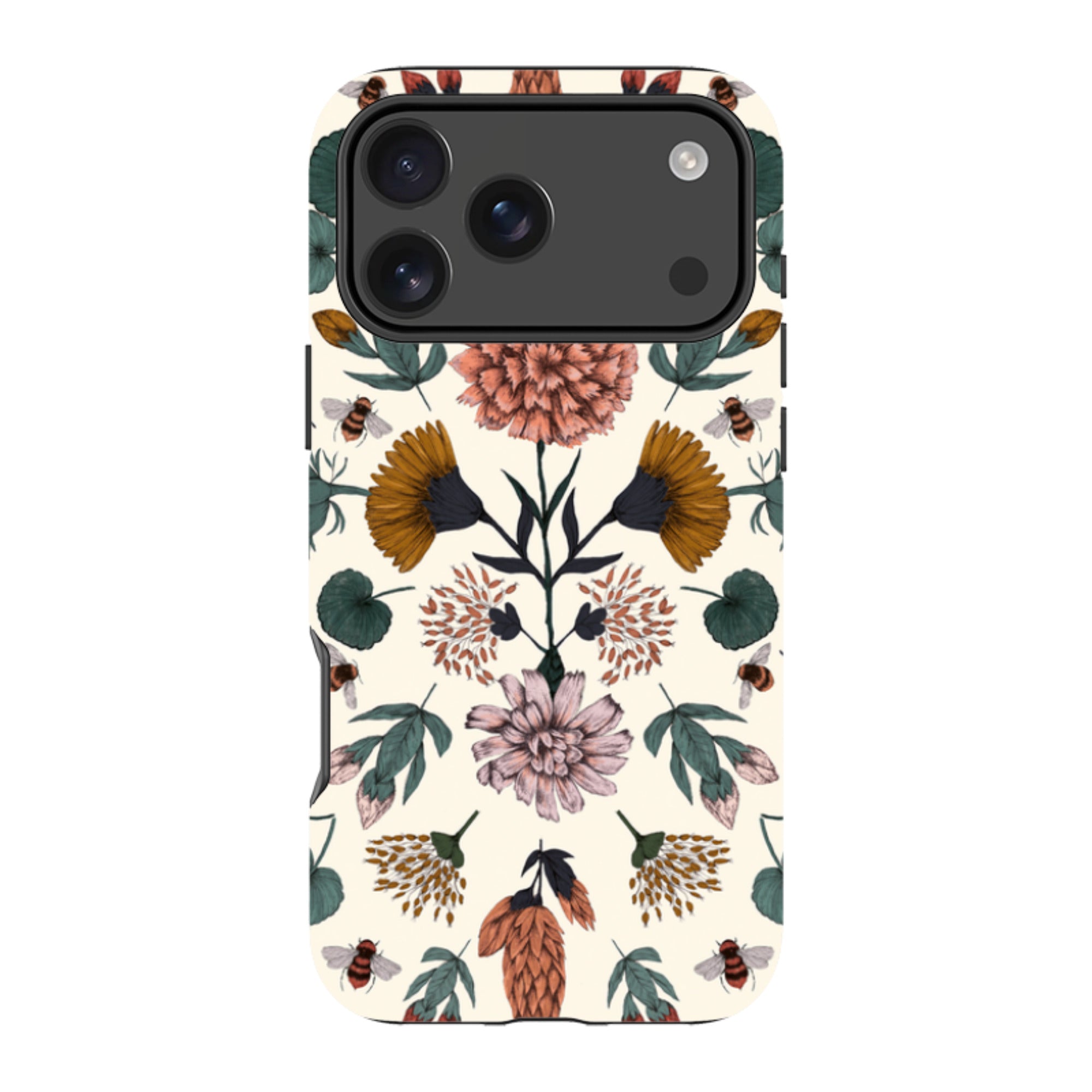 iPhone Tough Case - Floral Bees By Jade Mosinski