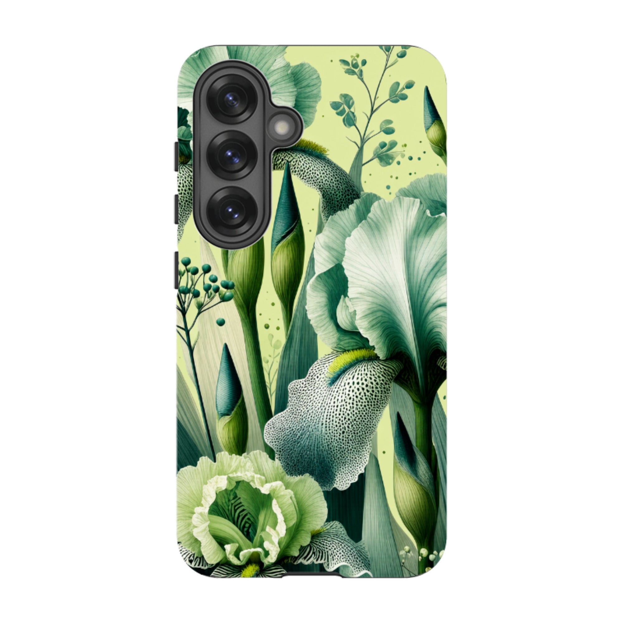 Samsung Tough Case - Sage Green Iris Floral