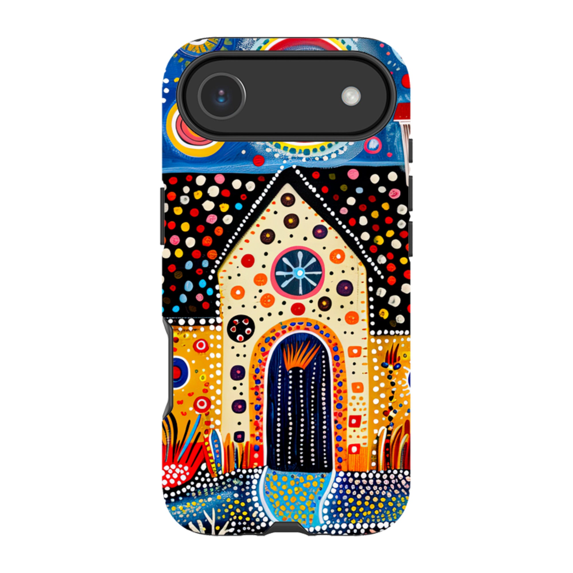 iPhone Case - Folk Art House IX