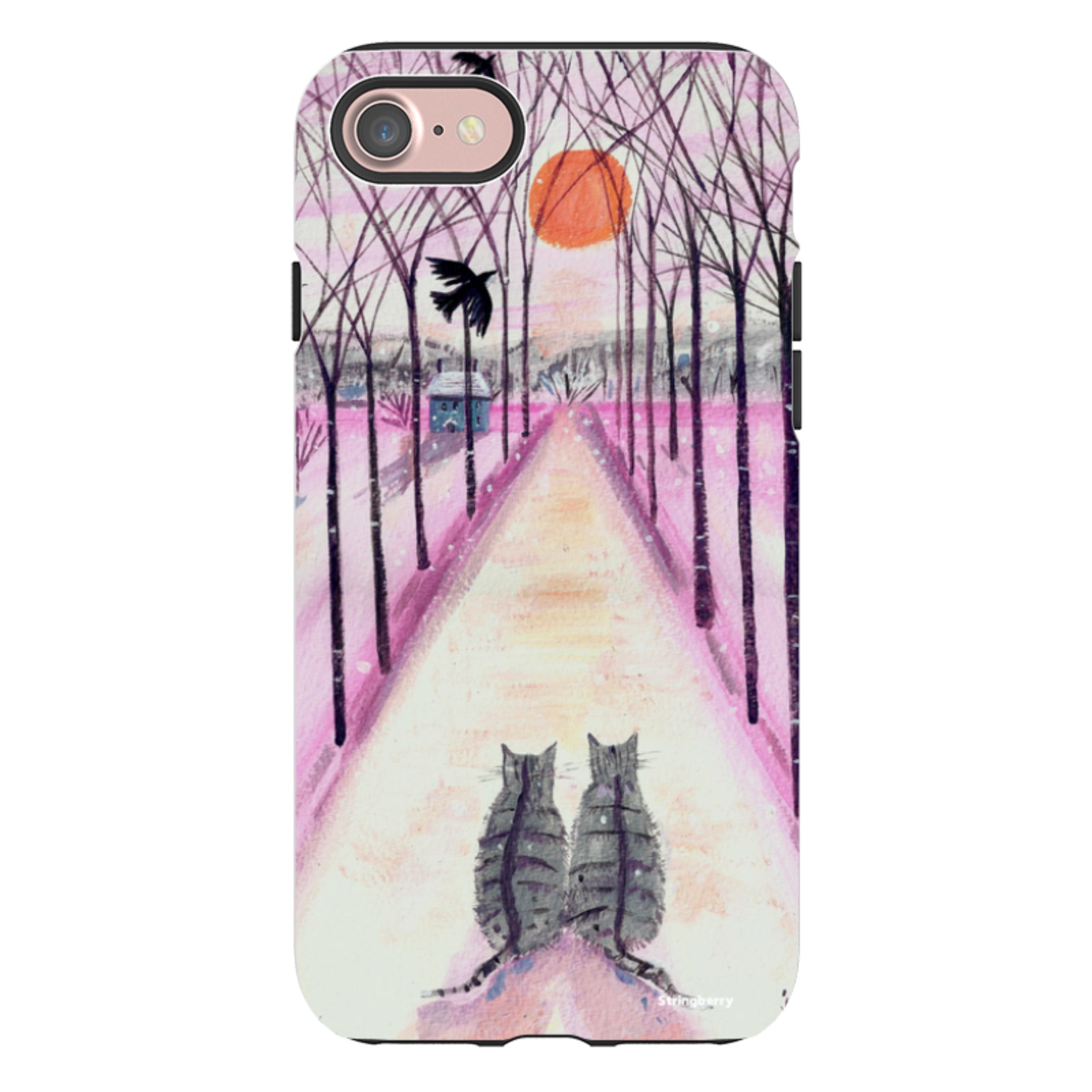 iPhone Tough Case - Winter Cats By Mary Stubberfield