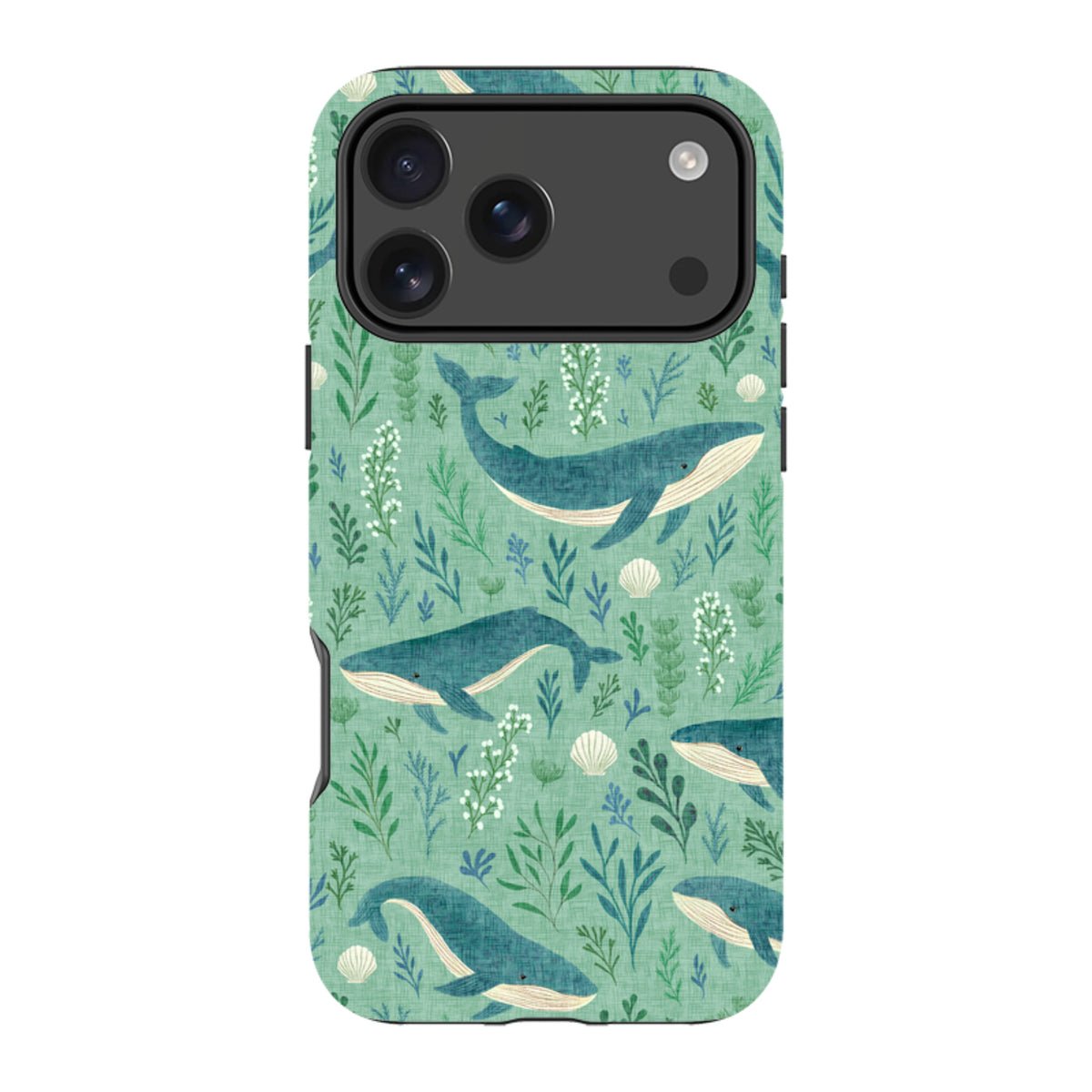 iPhone Tough Case - Whale garden blue By Katherine Quinn