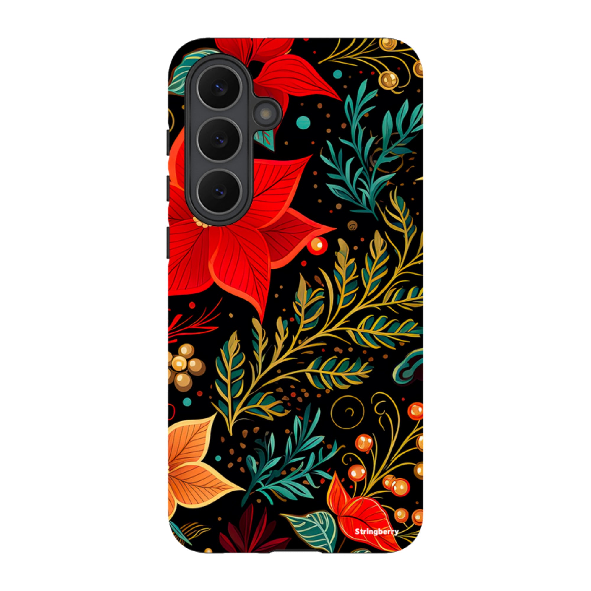 Samsung Tough Case -Red Winter Floral II