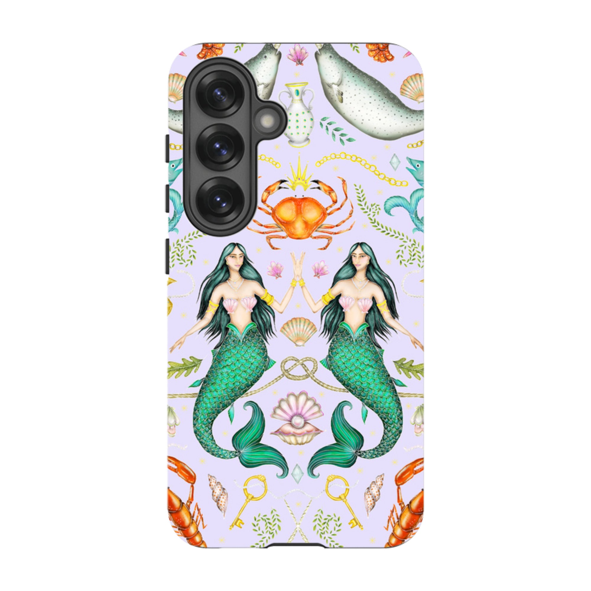 Samsung Tough Case - Tritons Treasure Lilac By Catherine Rowe