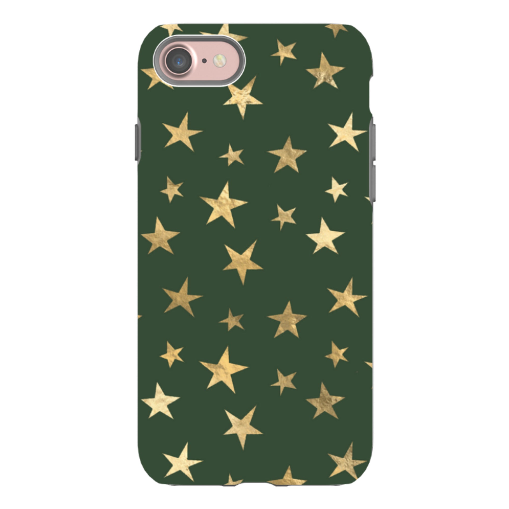 iPhone Tough Case - Green and Gold Stars