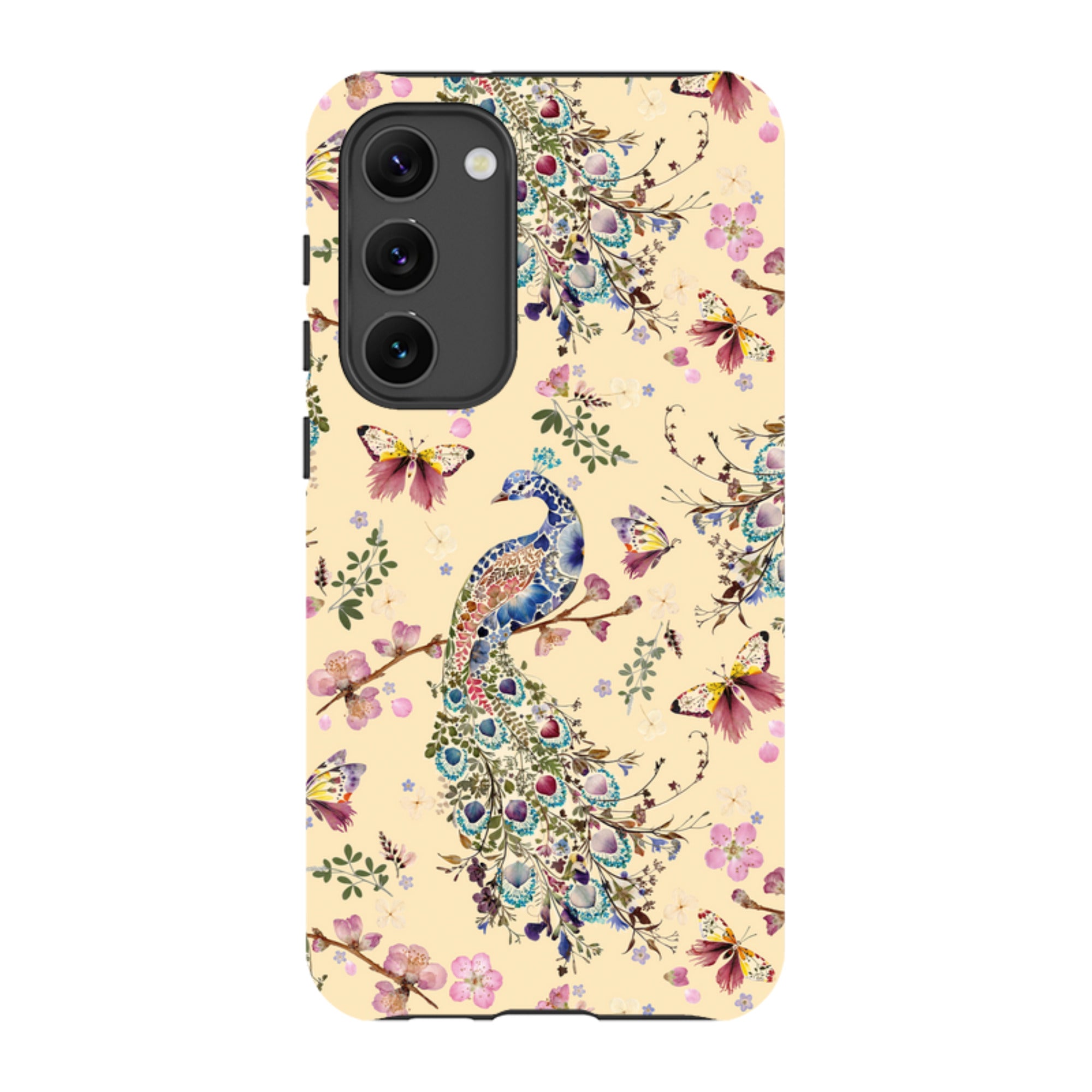 Samsung Tough Case - Peacock and Cherry Blossoms Lilly By Helen Ahpornsiri