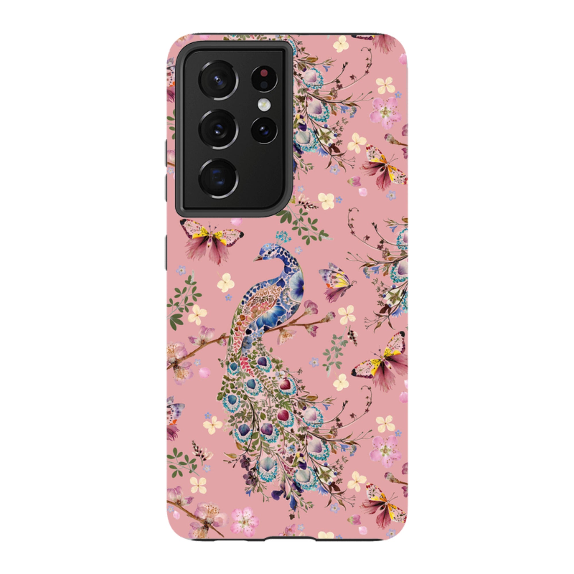 Samsung Tough Case - Peacock and Cherry Blossoms Lupine By Helen Ahpornsiri