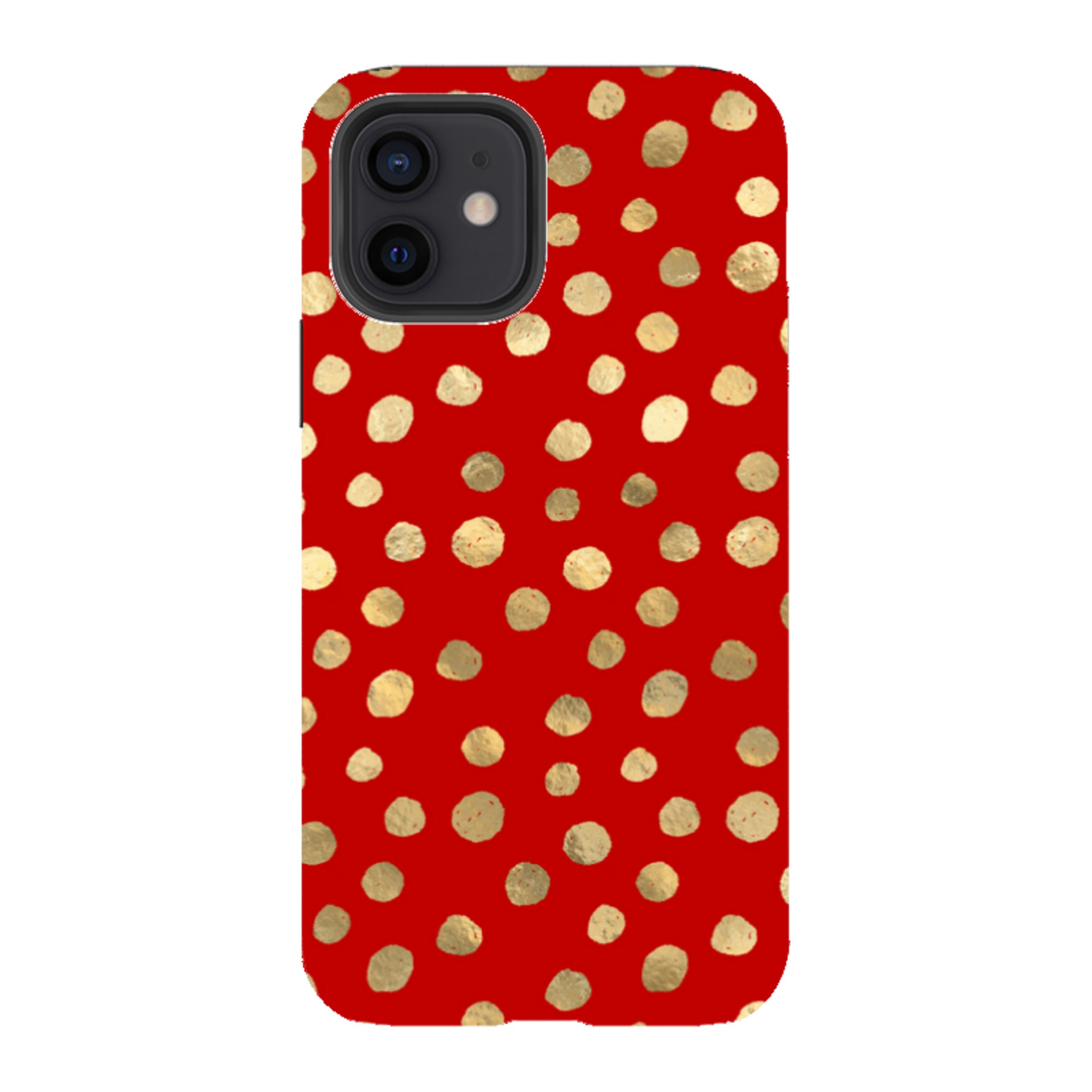 iPhone Tough Case - Burgundy and Gold Stars