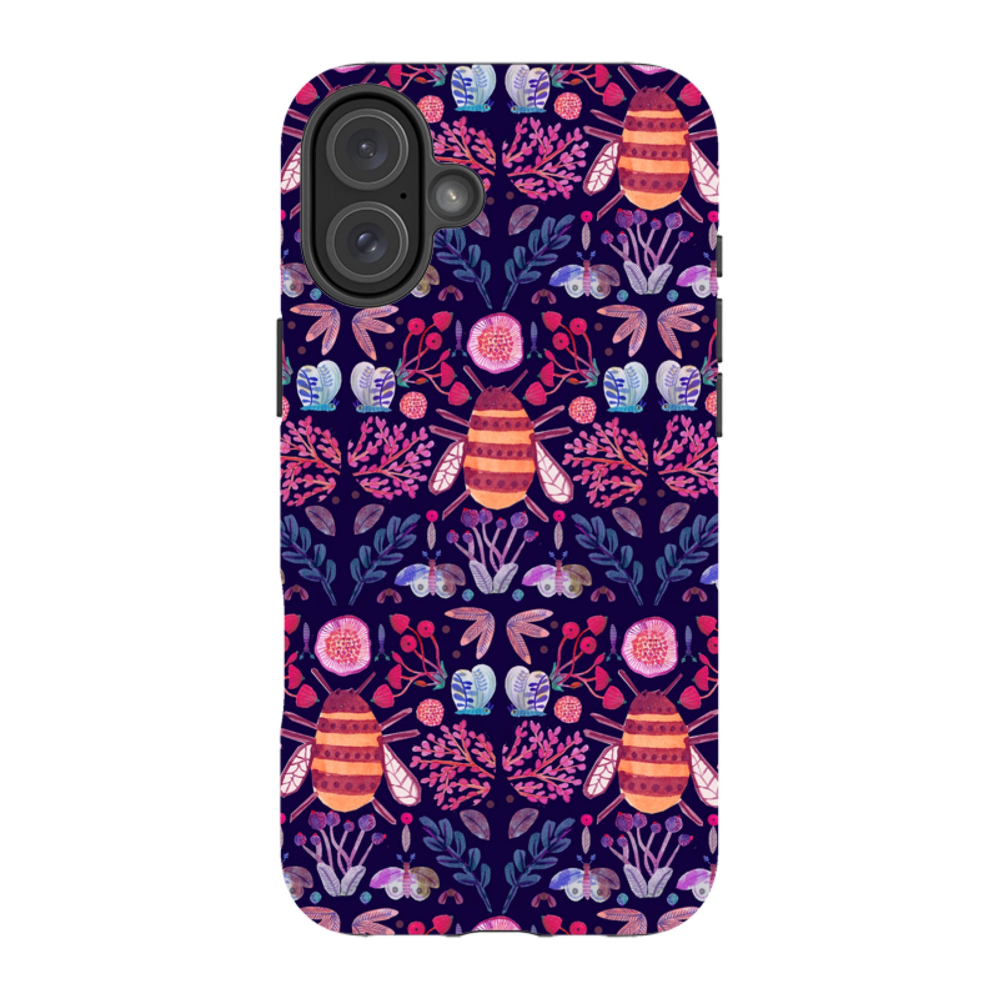 iPhone Tough Case - Botanics and Insects By Gabriela Larios
