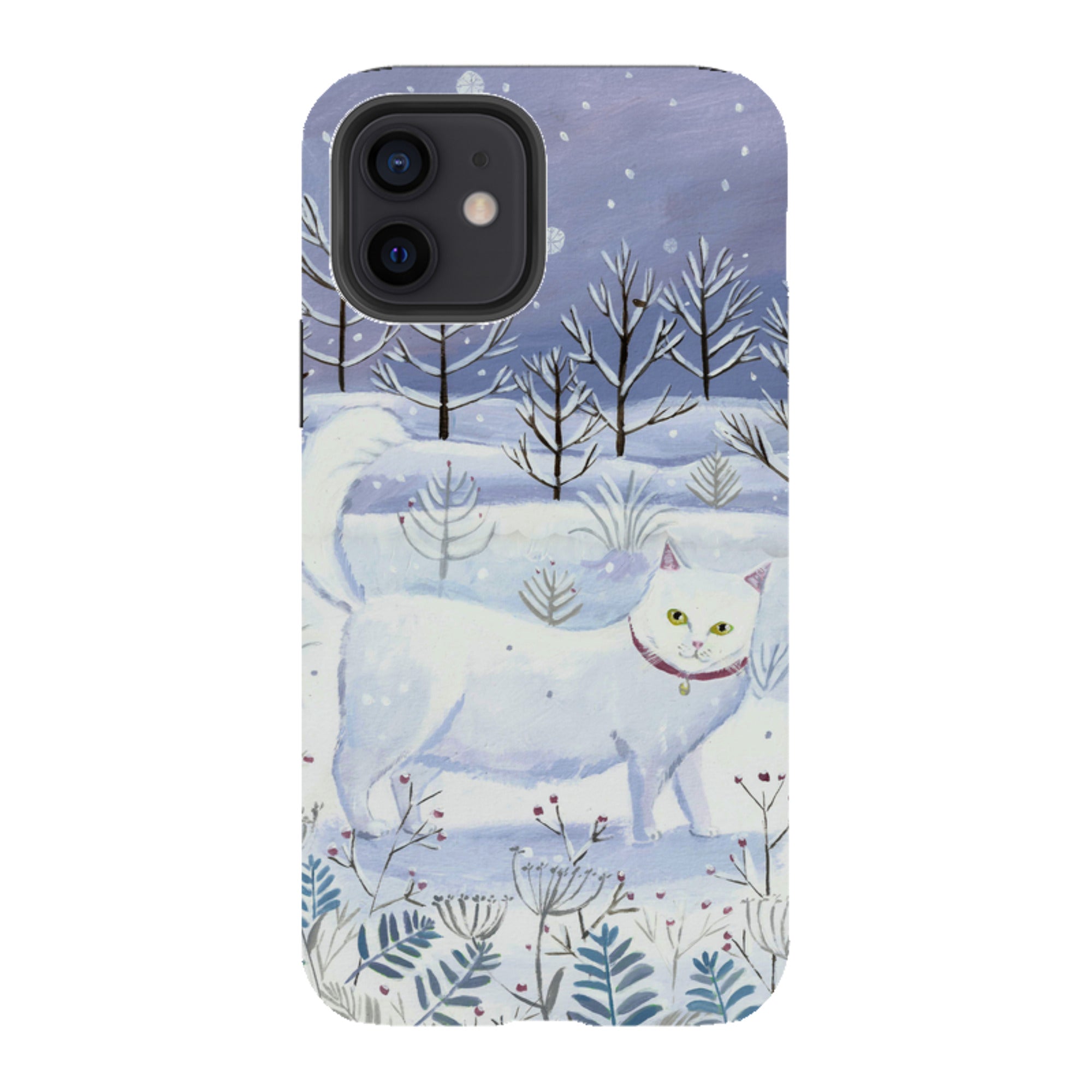 iPhone Tough Case - White Cat By Mary Stubberfield