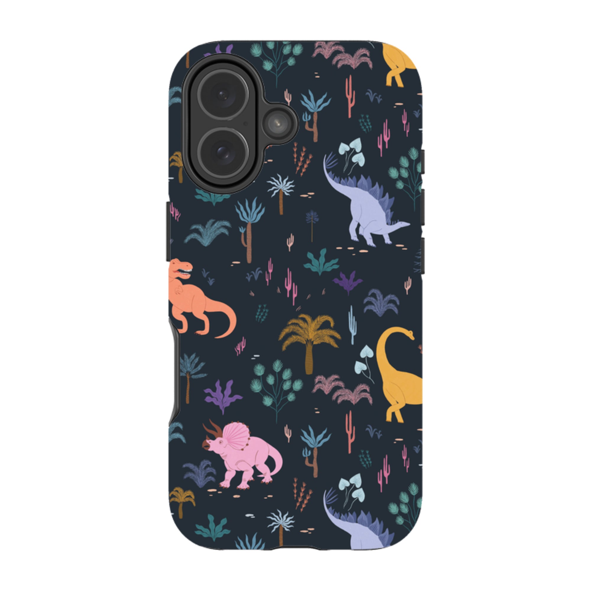 iPhone MagSafe Tough Case - Dinosaur Pattern Dark By Meghann Rader