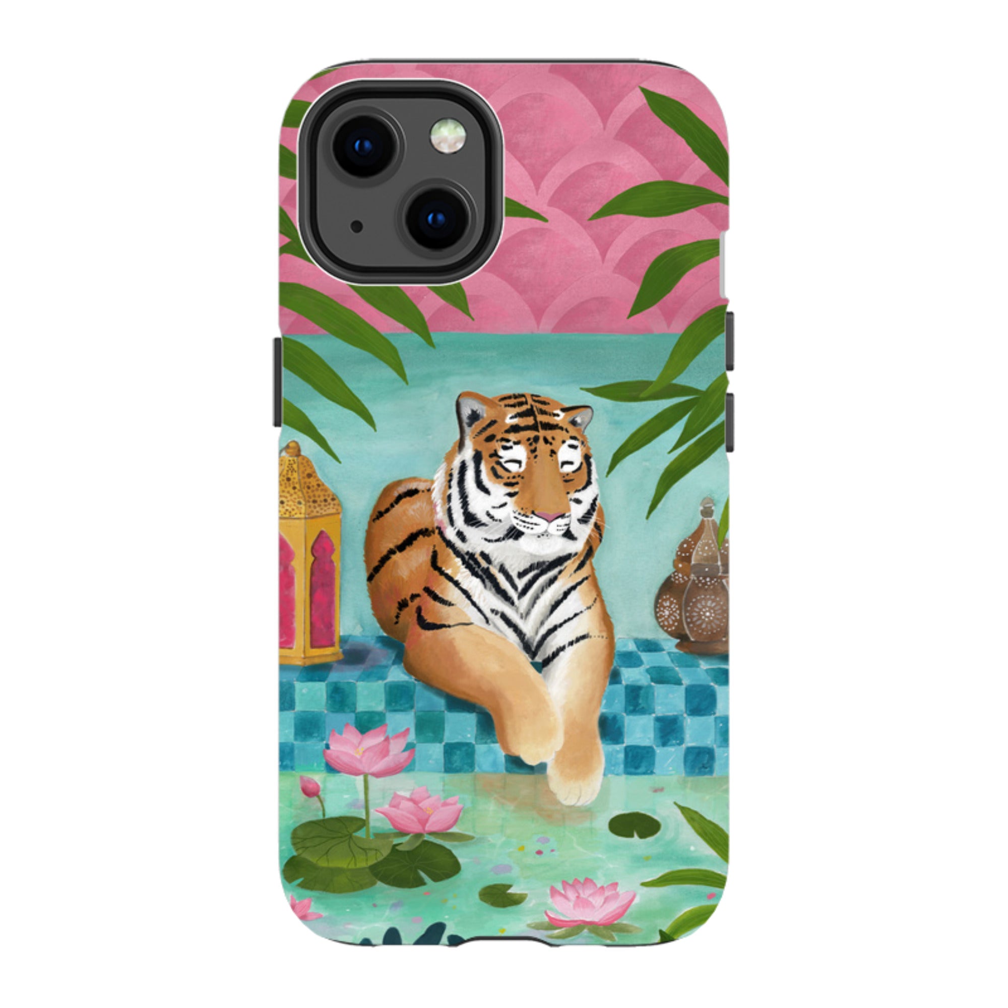 iPhone Tough Case - Lotus Tiger By Bex Parkin