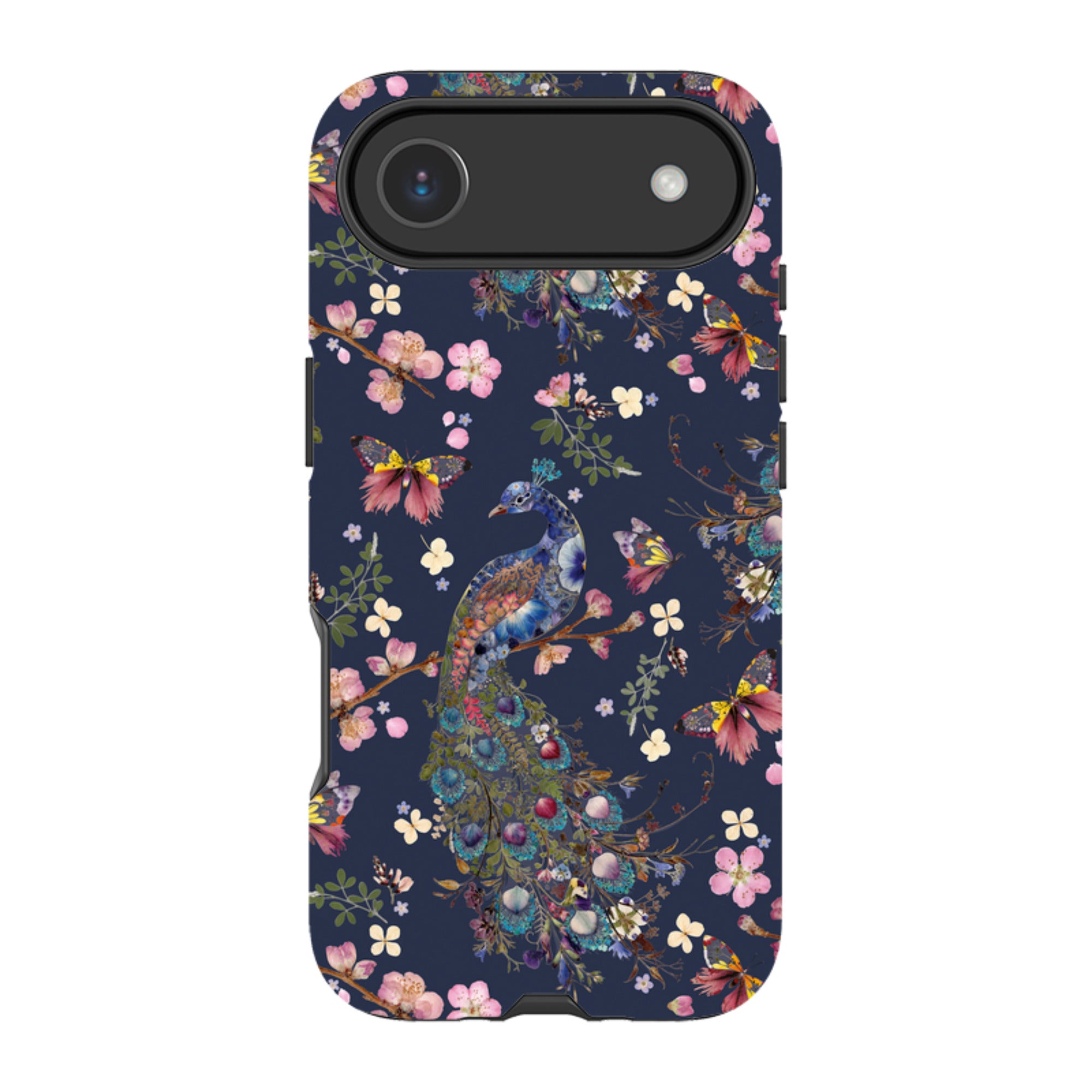 iPhone MagSafe Tough Case -  Peacock and Cherry Blossoms Iris By Helen Ahpornsiri