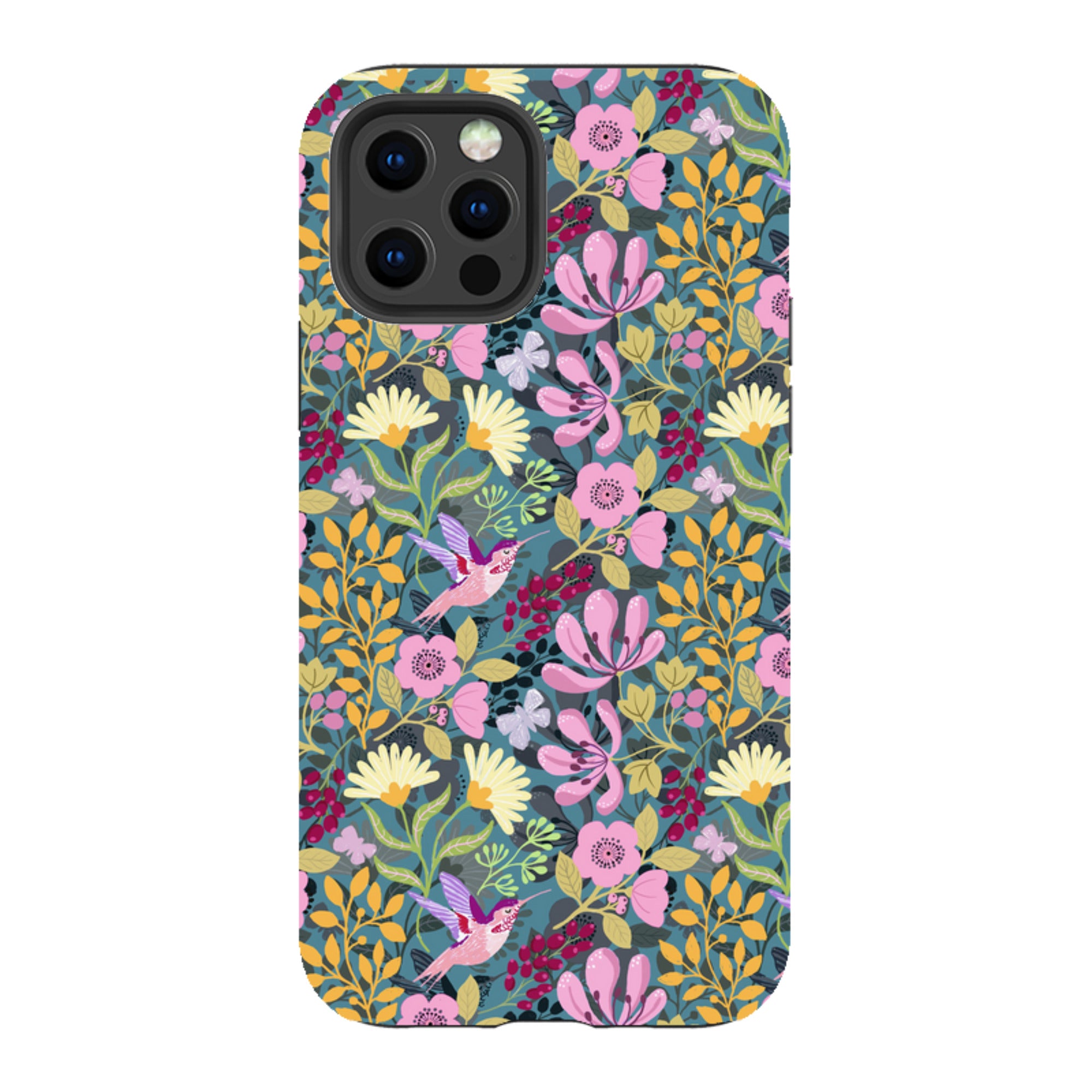 iPhone Tough Case - Hummingbird Pattern By Bex Parkin