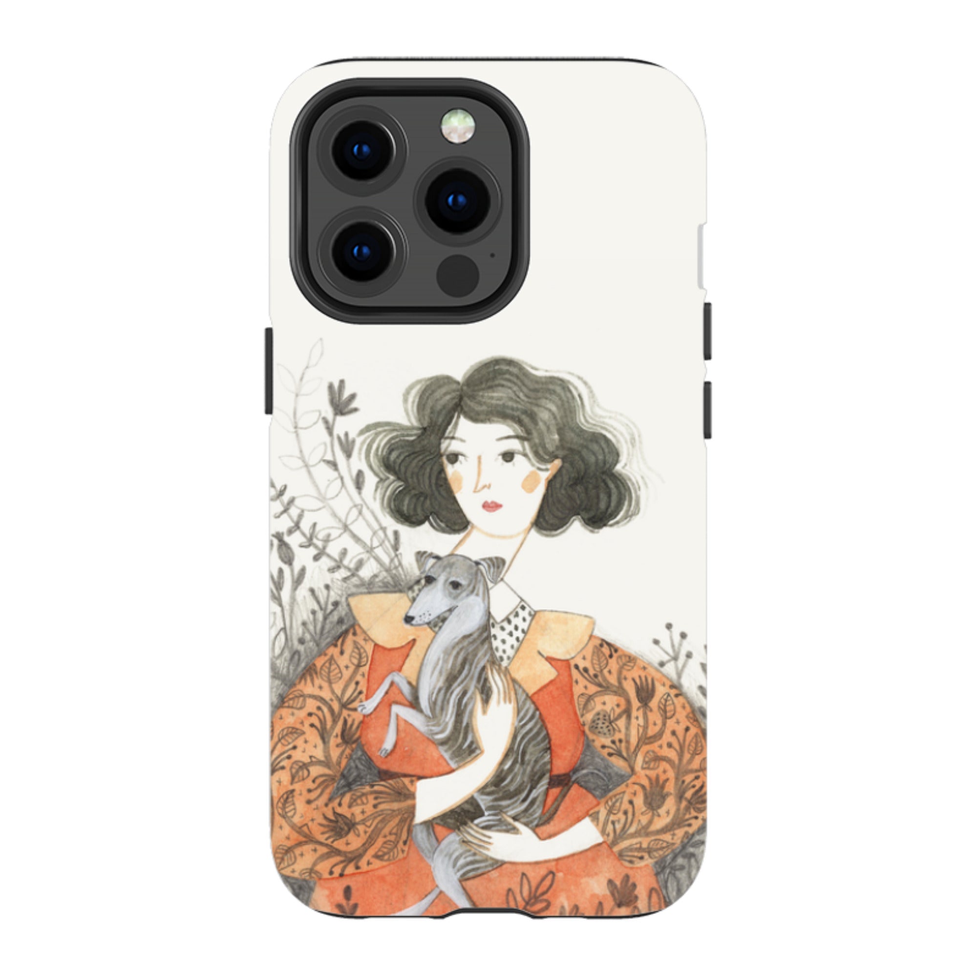 iPhone MagSafe Tough Case - Lady With Whippet By Meghann Rader