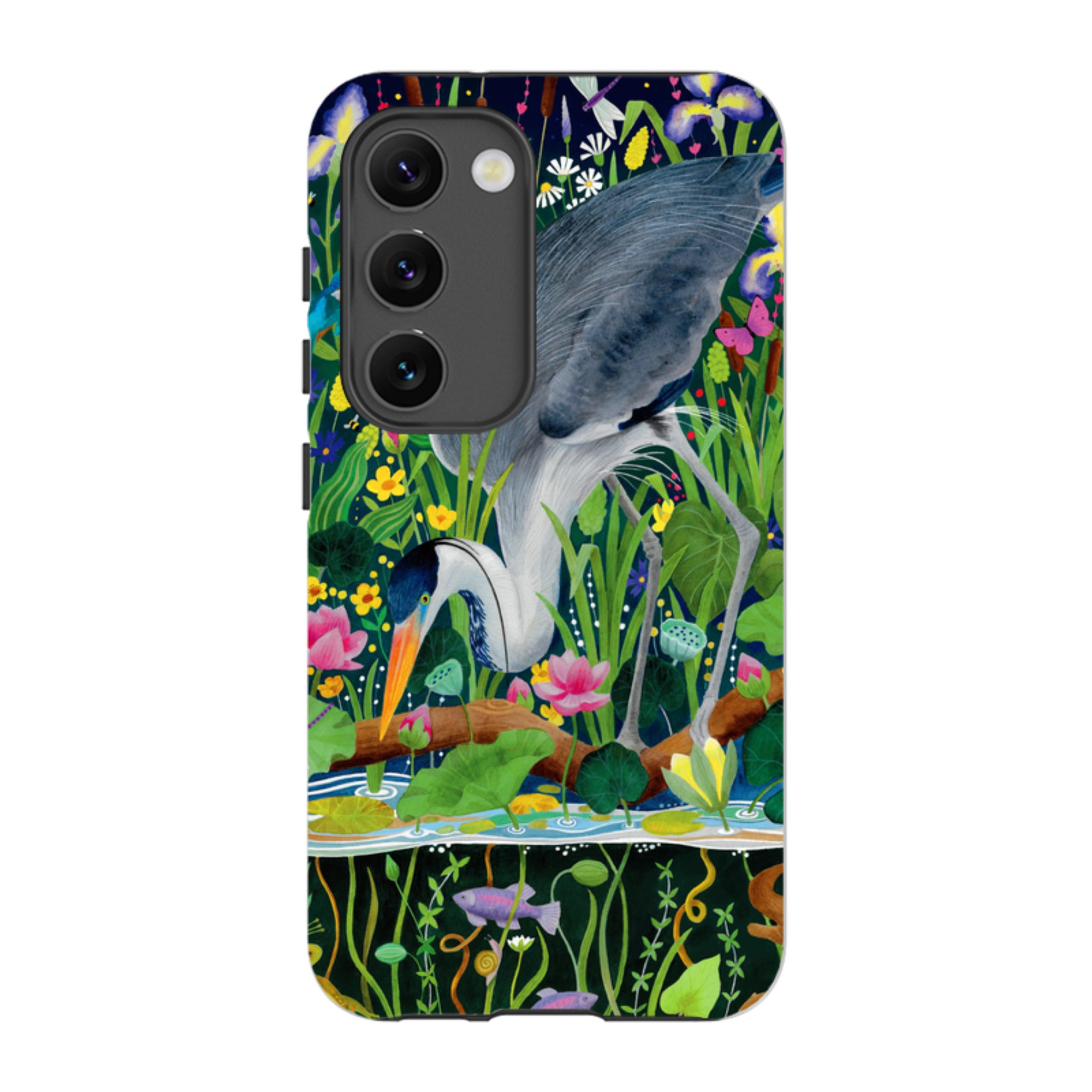 Samsung Tough Case - Heron Fishing By Bex Parkin