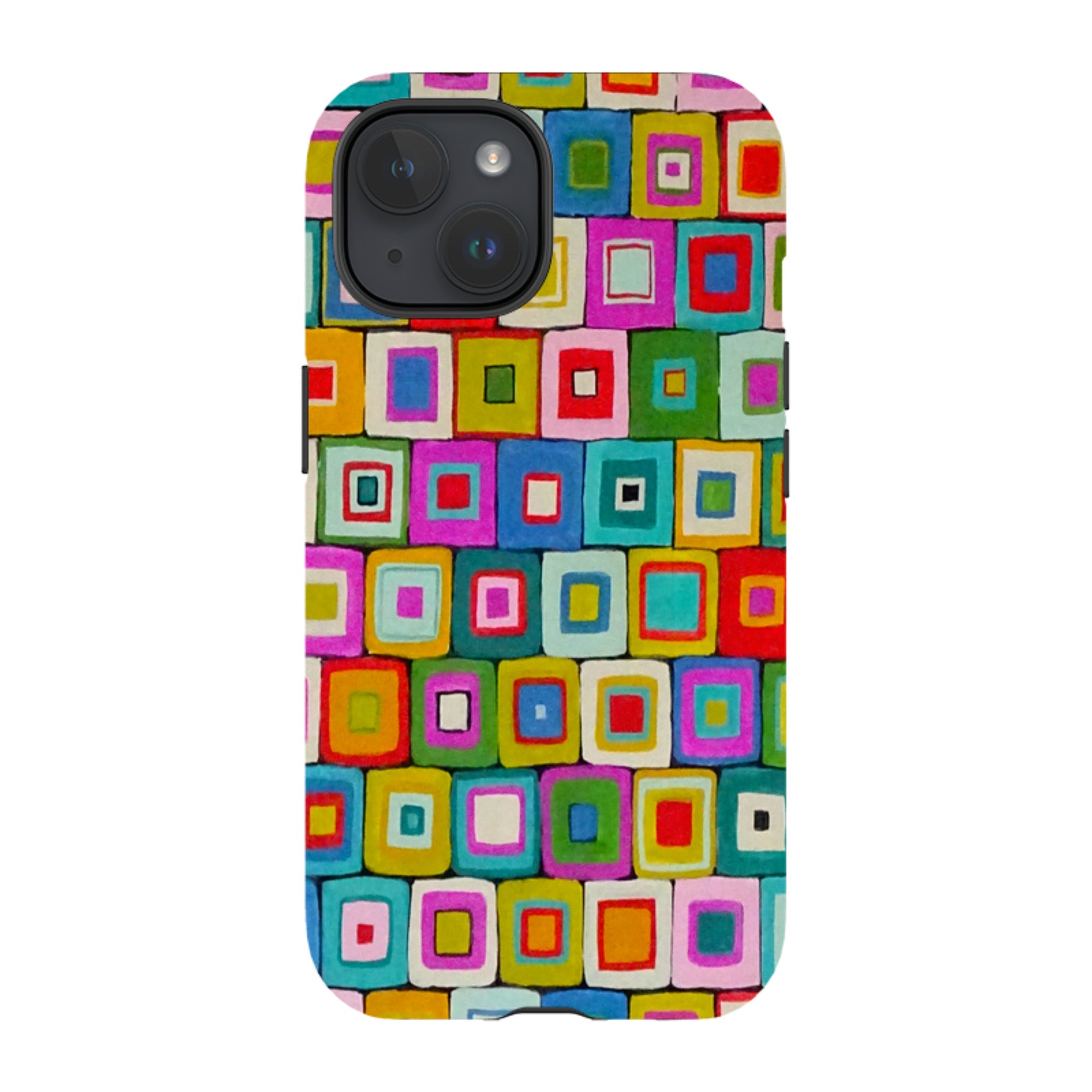 iPhone Tough Case - Atelier Blanket Squares Bright By Sarah Campbell