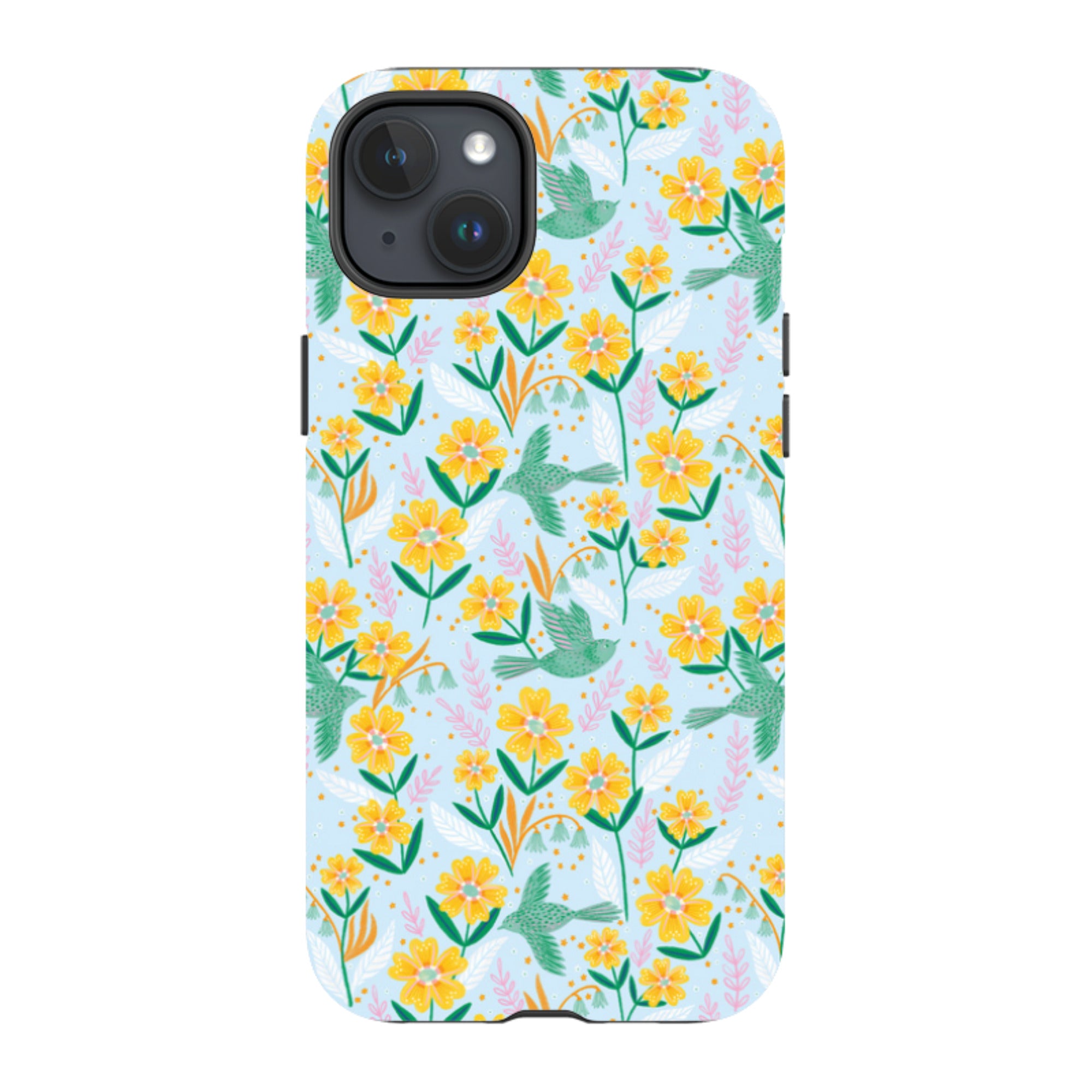 iPhone Tough Case - Sweet Birds Blue By Lee Foster Wilson