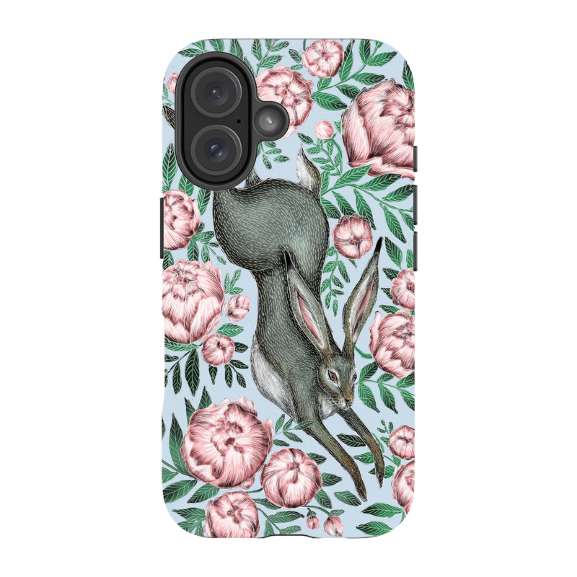 iPhone MagSafe Tough Case - Hare and Peonies By Catherine Rowe