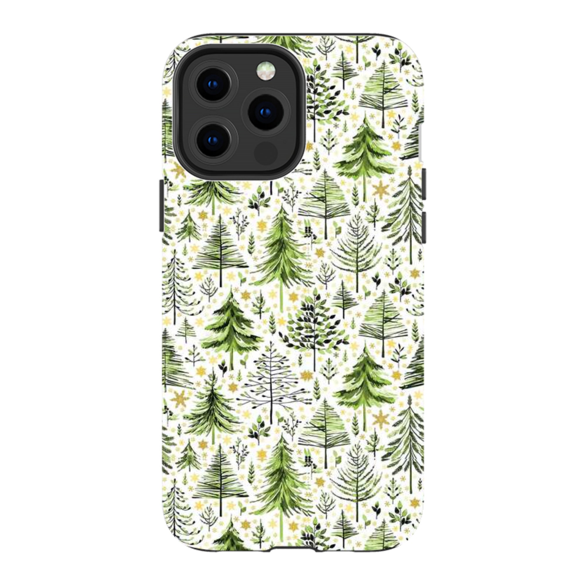 iPhone MagSafe Tough Case -  Green Xmas Trees By Elisabeth Haager