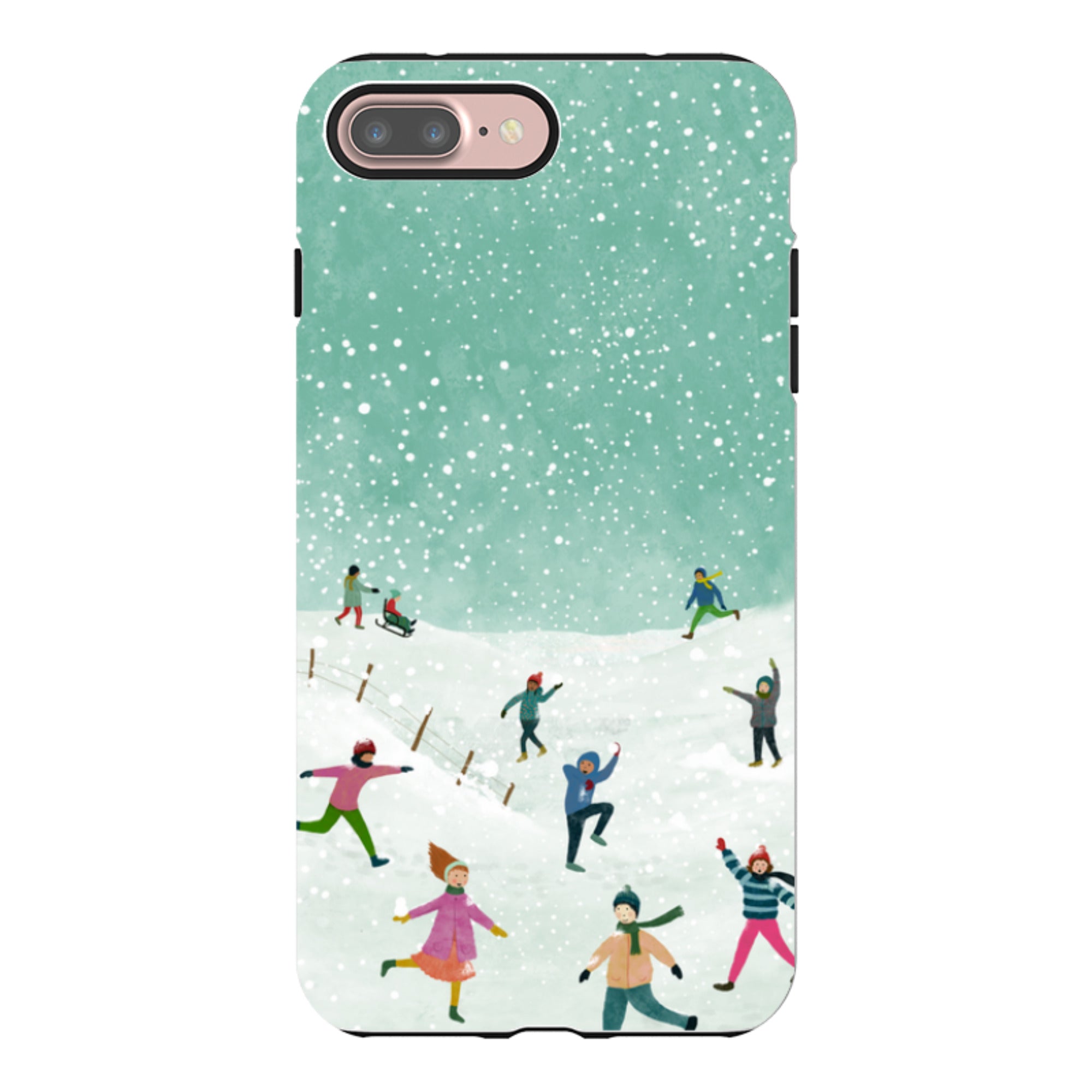 iPhone Tough Case - Snowball Fight By Katherine Quinn