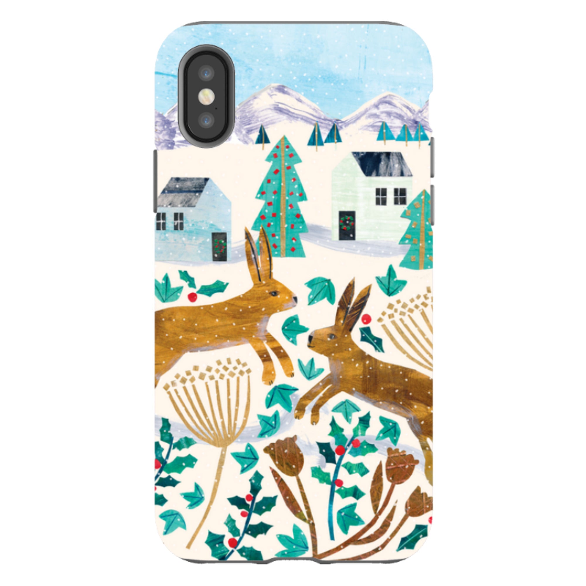 iPhone Tough Case - Xmas Hare By Tracey English