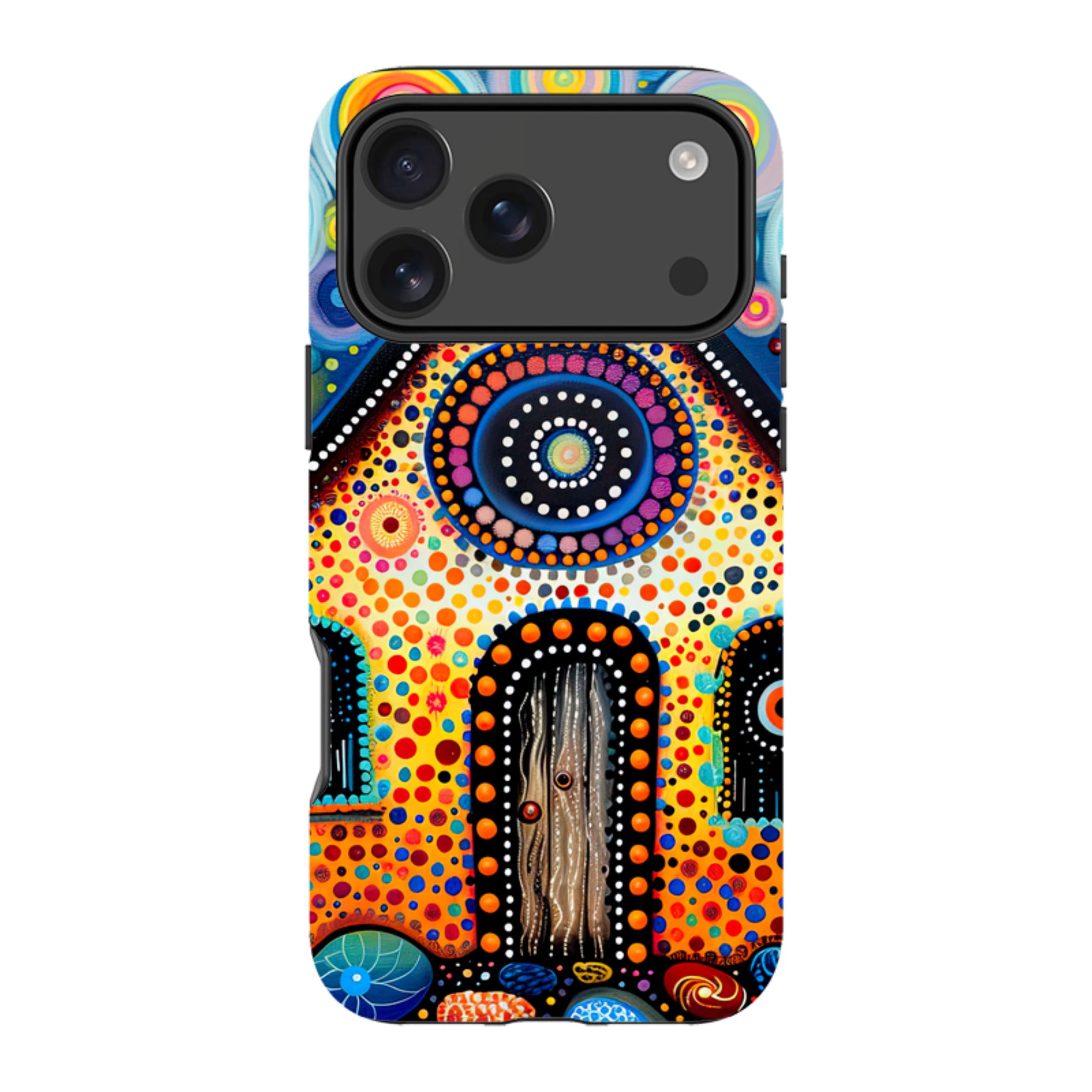 iPhone MagSafe Tough Case - Folk Art House III