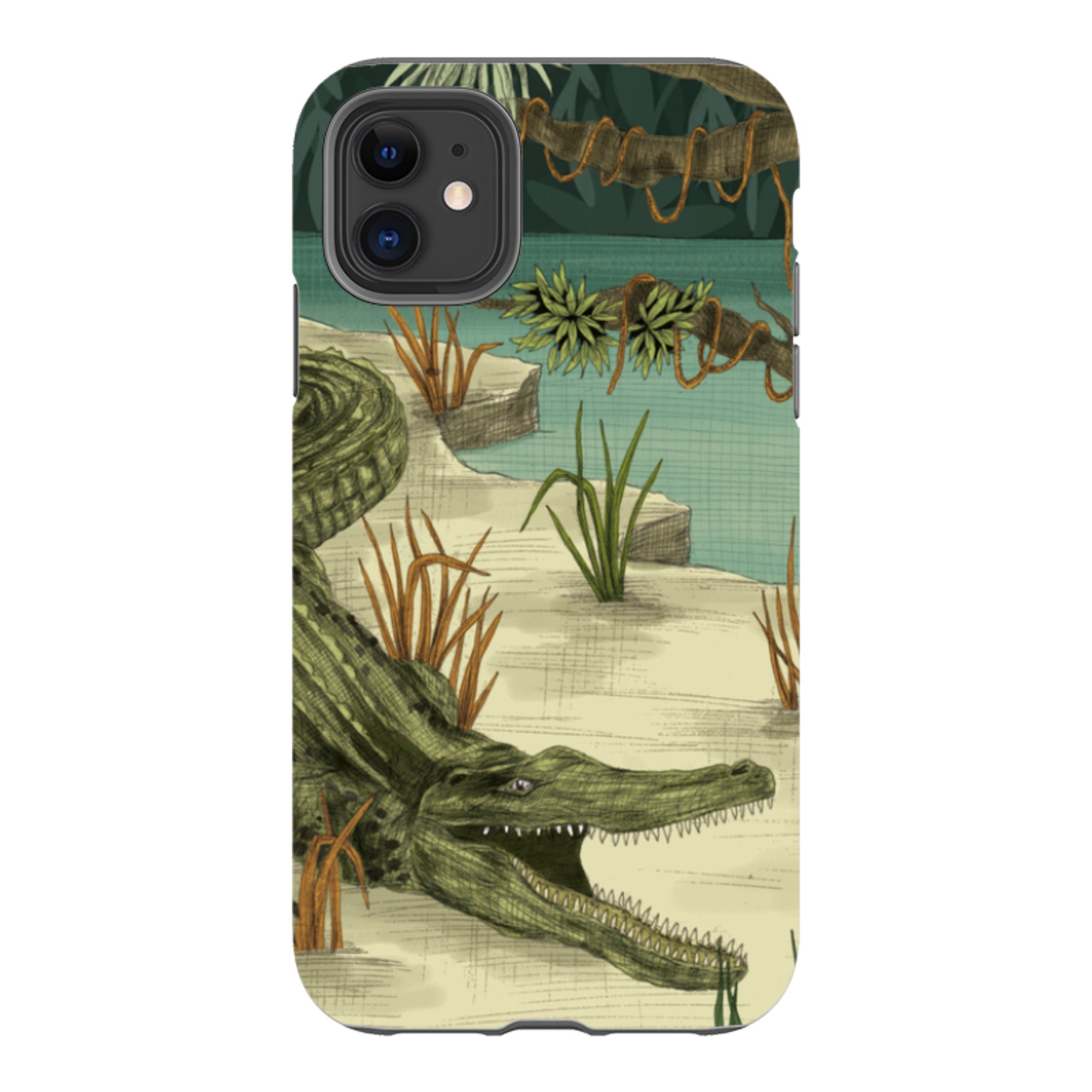 iPhone Tough Case - Crocodile By Jade Mosinski