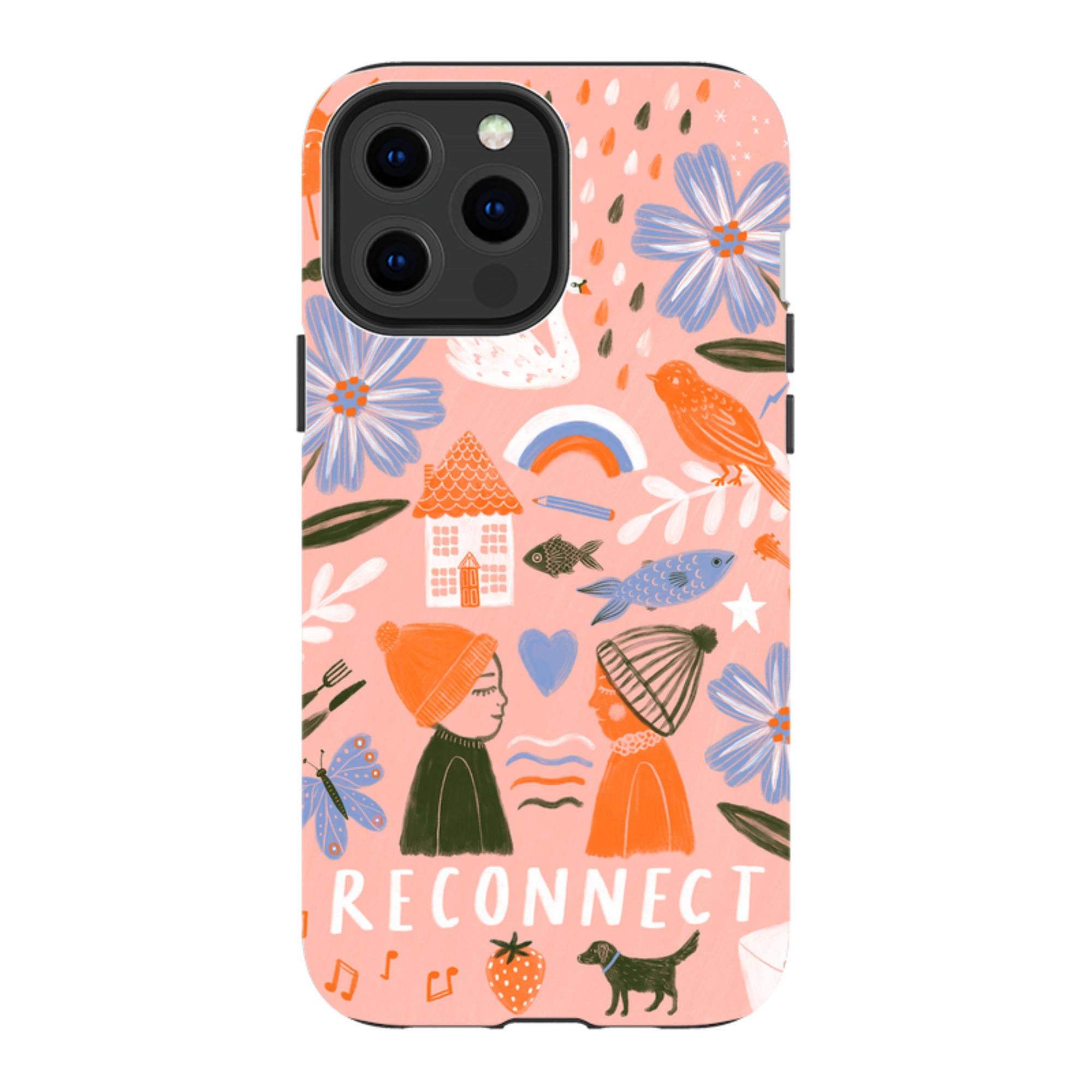 iPhone Tough Case - Reconnect Orange By Lee Foster Wilson