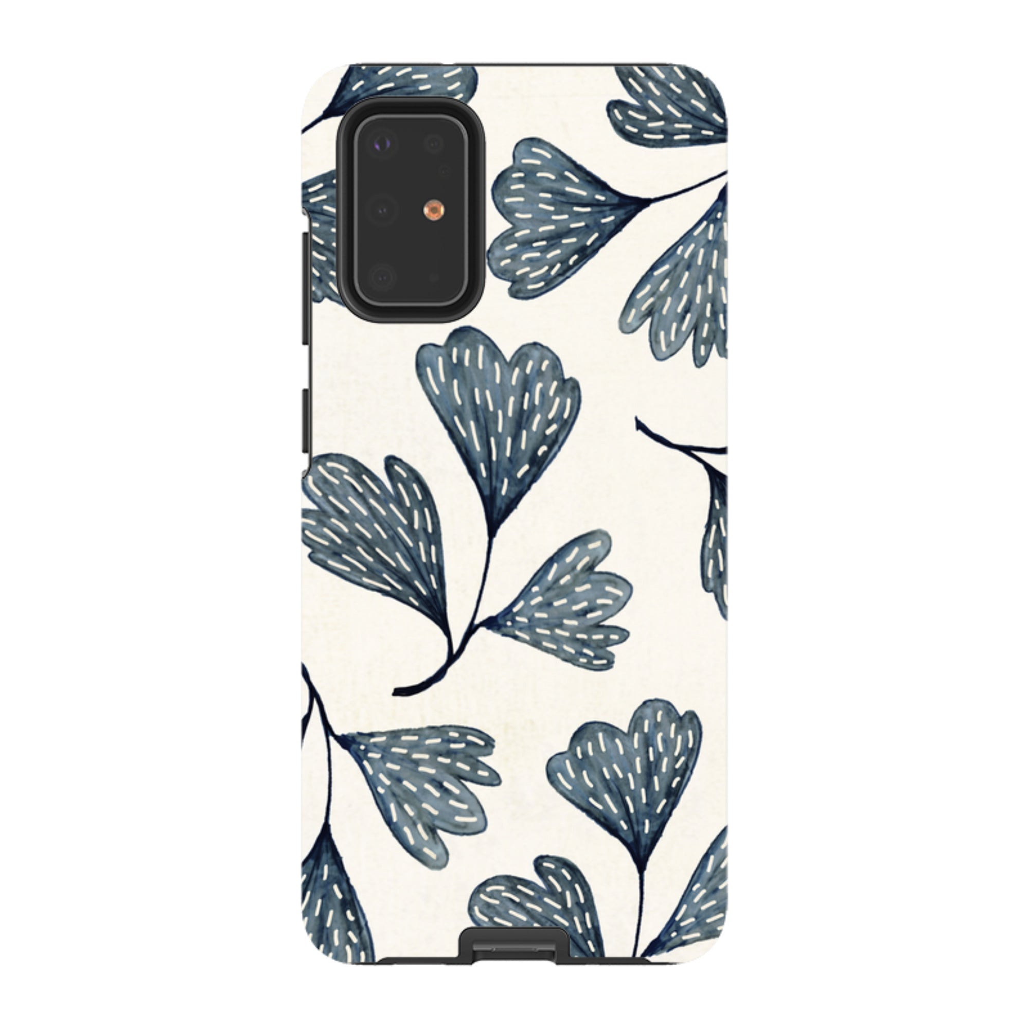 Samsung Tough Case - Indigo Leaves By Katherine Quinn